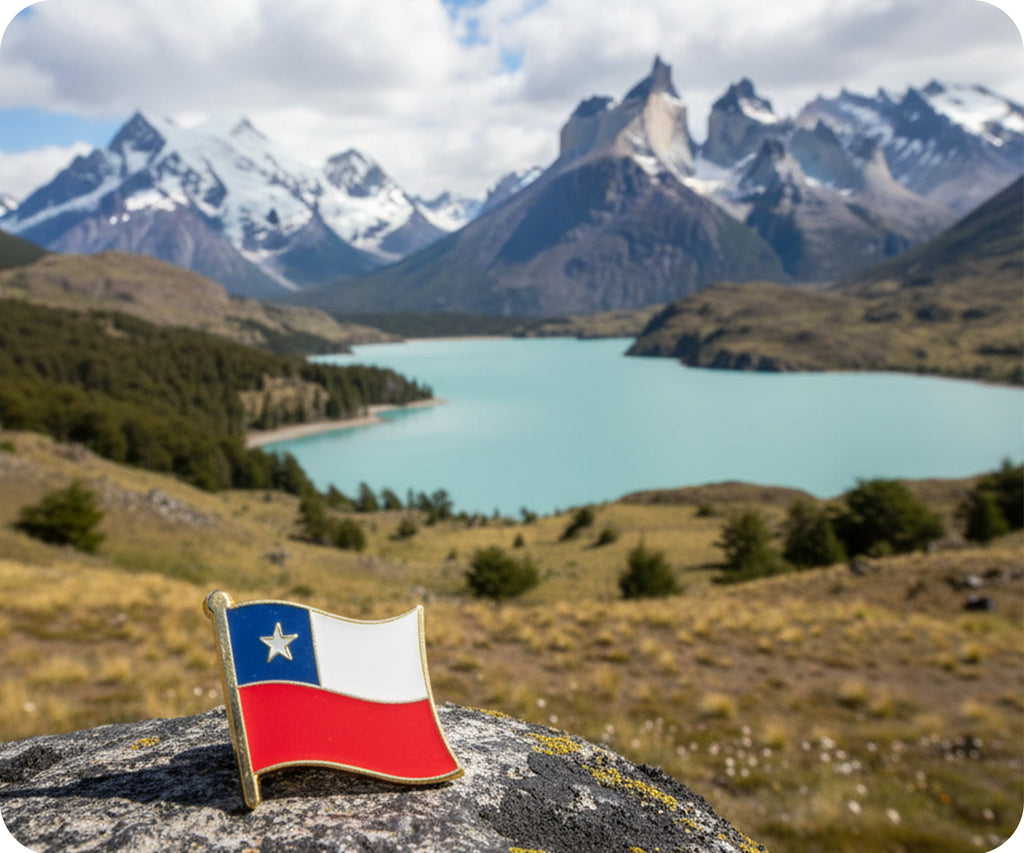 Chile Flag Pin Badge
