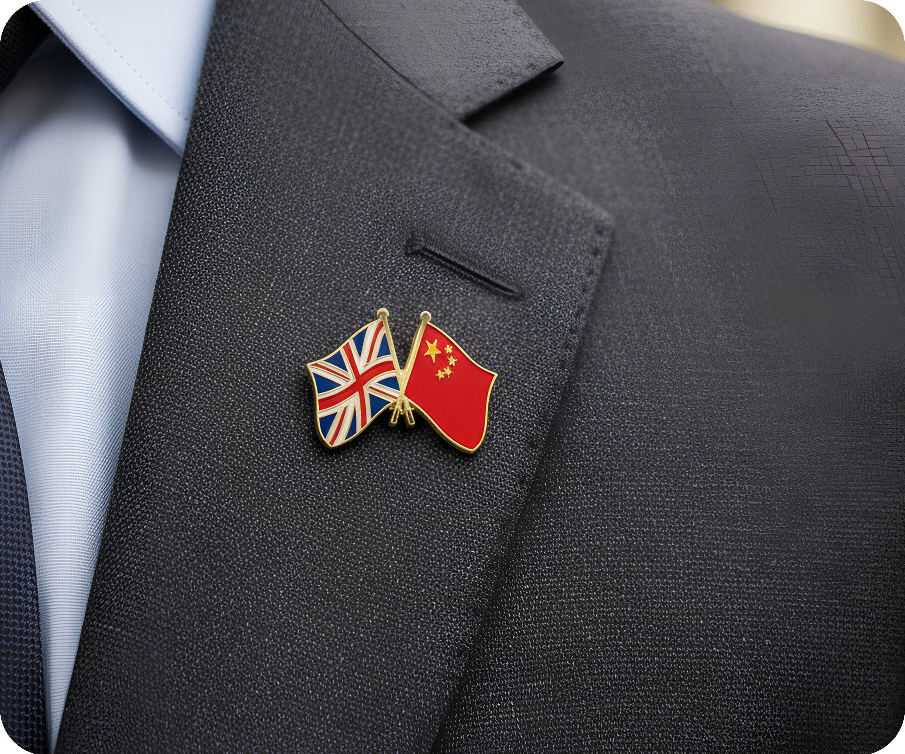 United Kingdom & China Friendship Pin Badge Secondary image