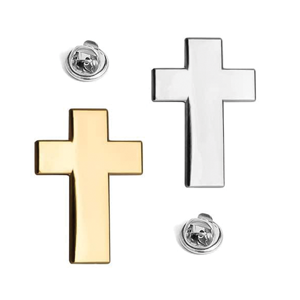 Christian Cross Pin Badge Main image