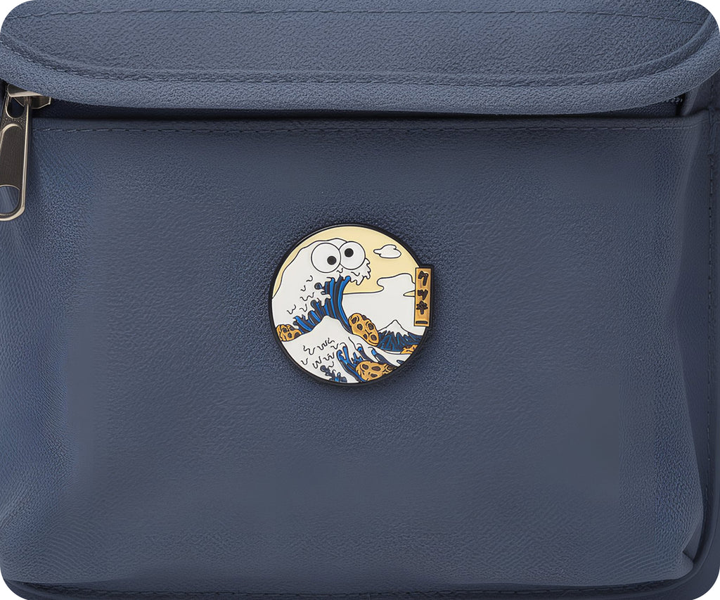 Cookie The Great Wave off Kanagawa Pin Badge