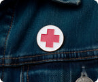 Red Cross Medical Nurse Round Pin Badge