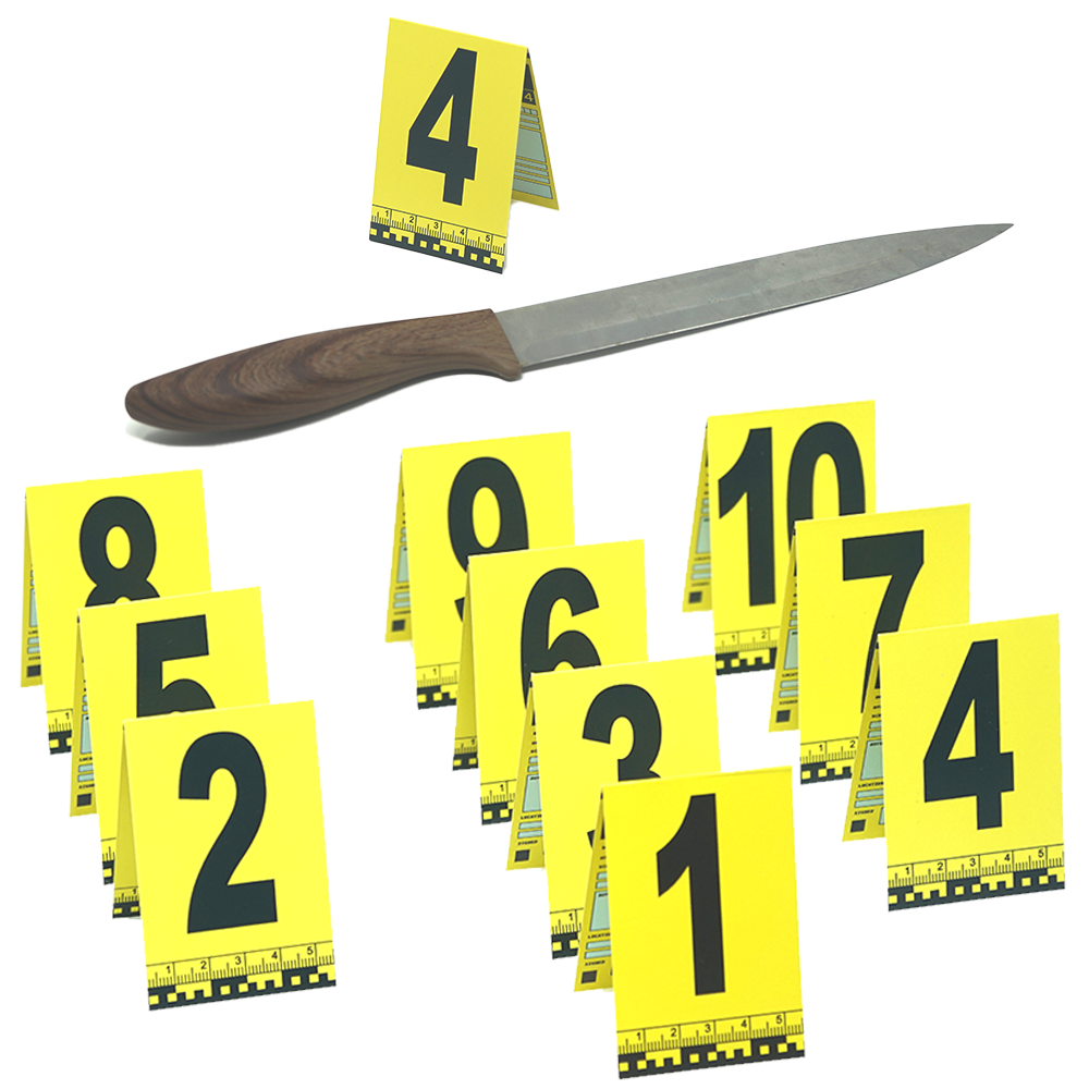 Realistic 1-10 Police Crime Scene Markers CSI Main image