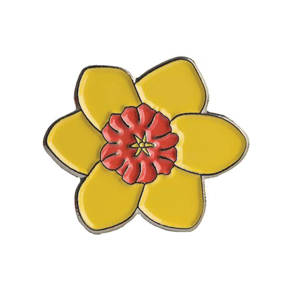 Daffodil Yellow Flower Pin Badge Main image