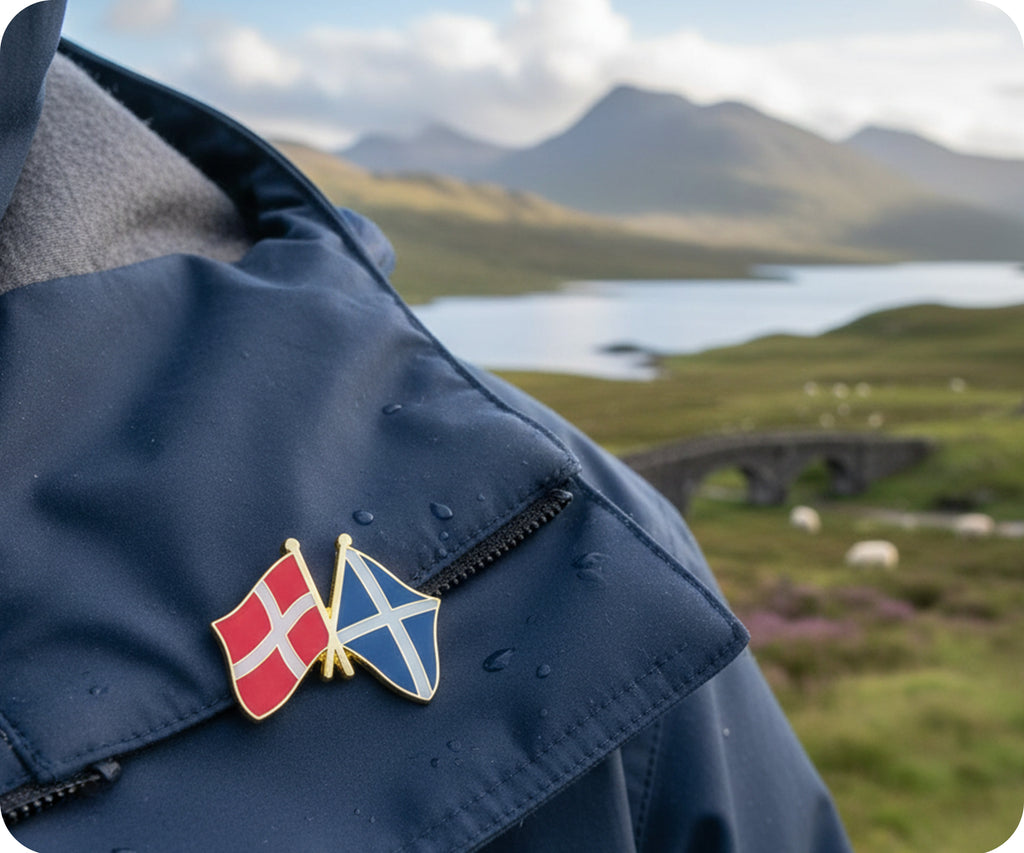 Denmark & Scotland Friendship Pin Badge