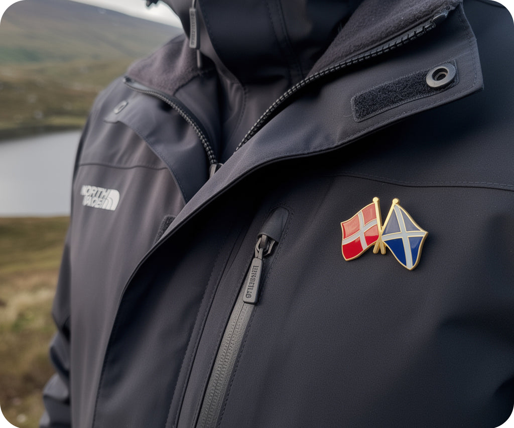 Denmark & Scotland Friendship Pin Badge