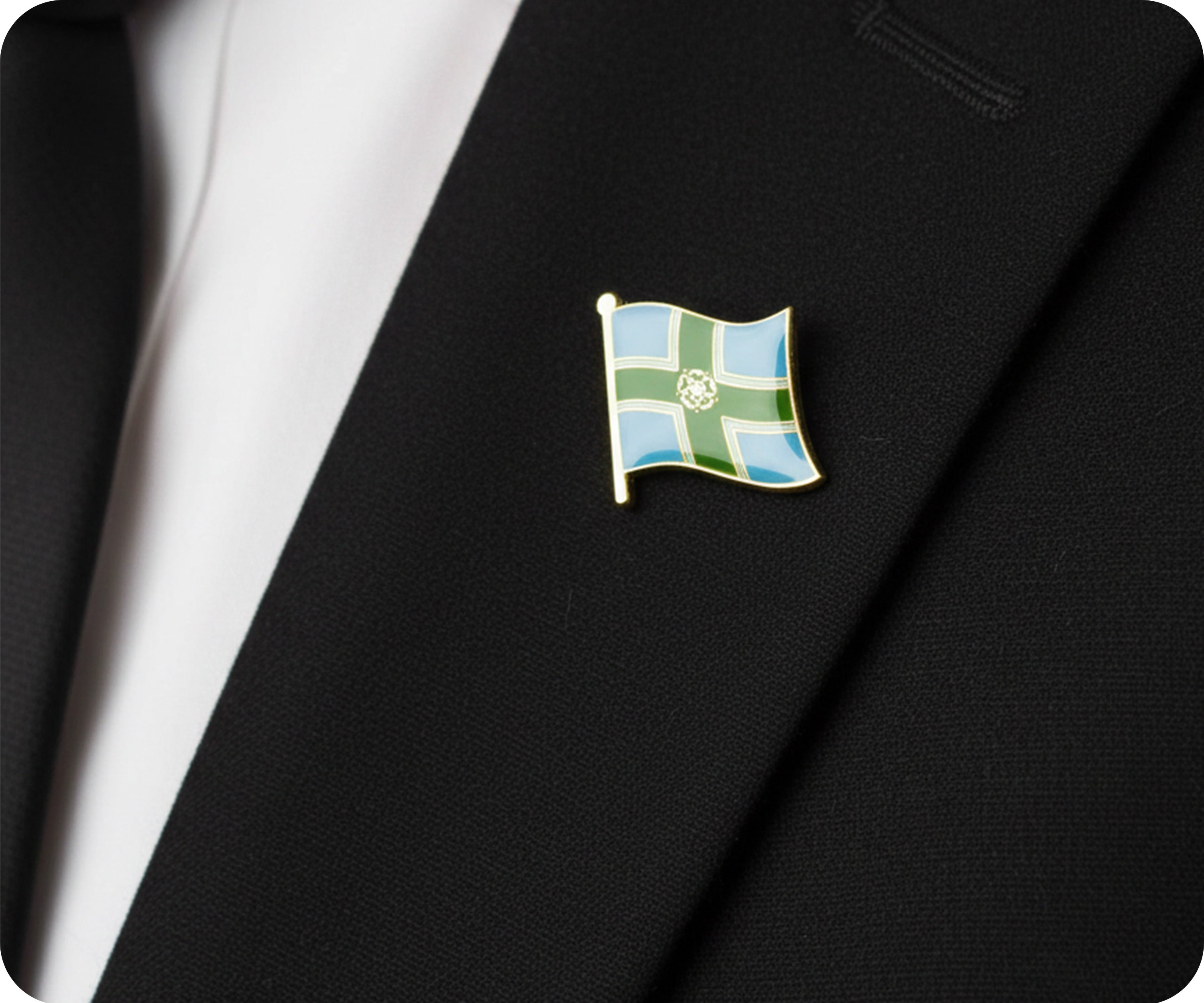 Derbyshire Regional English County Flag Pin Badge Secondary image