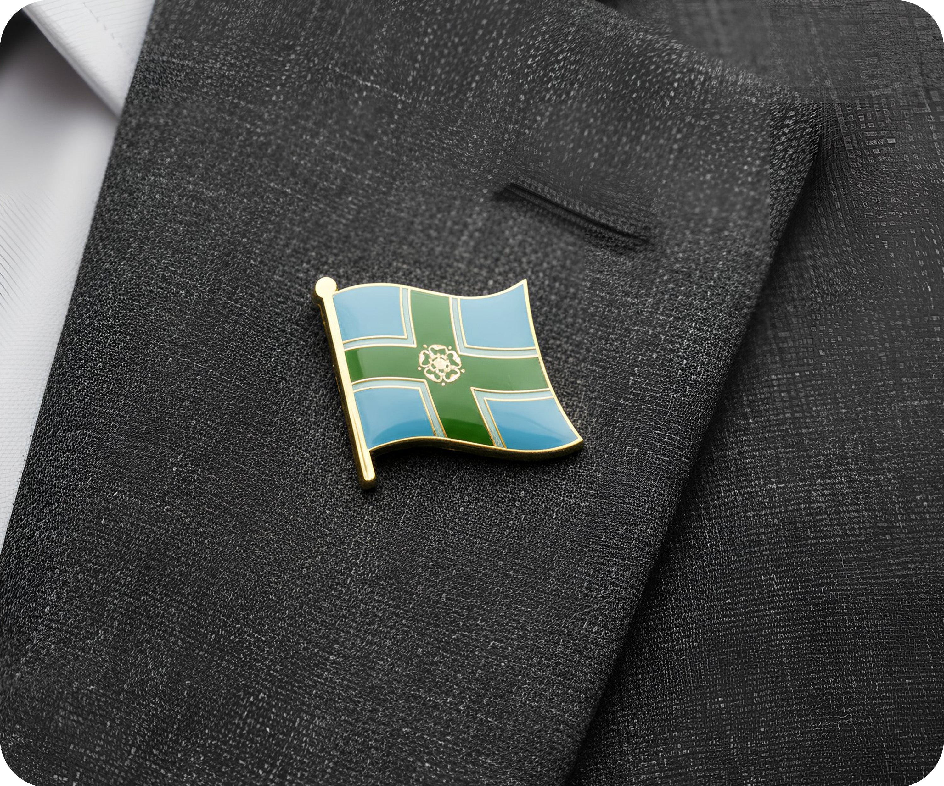 Derbyshire Regional English County Flag Pin Badge