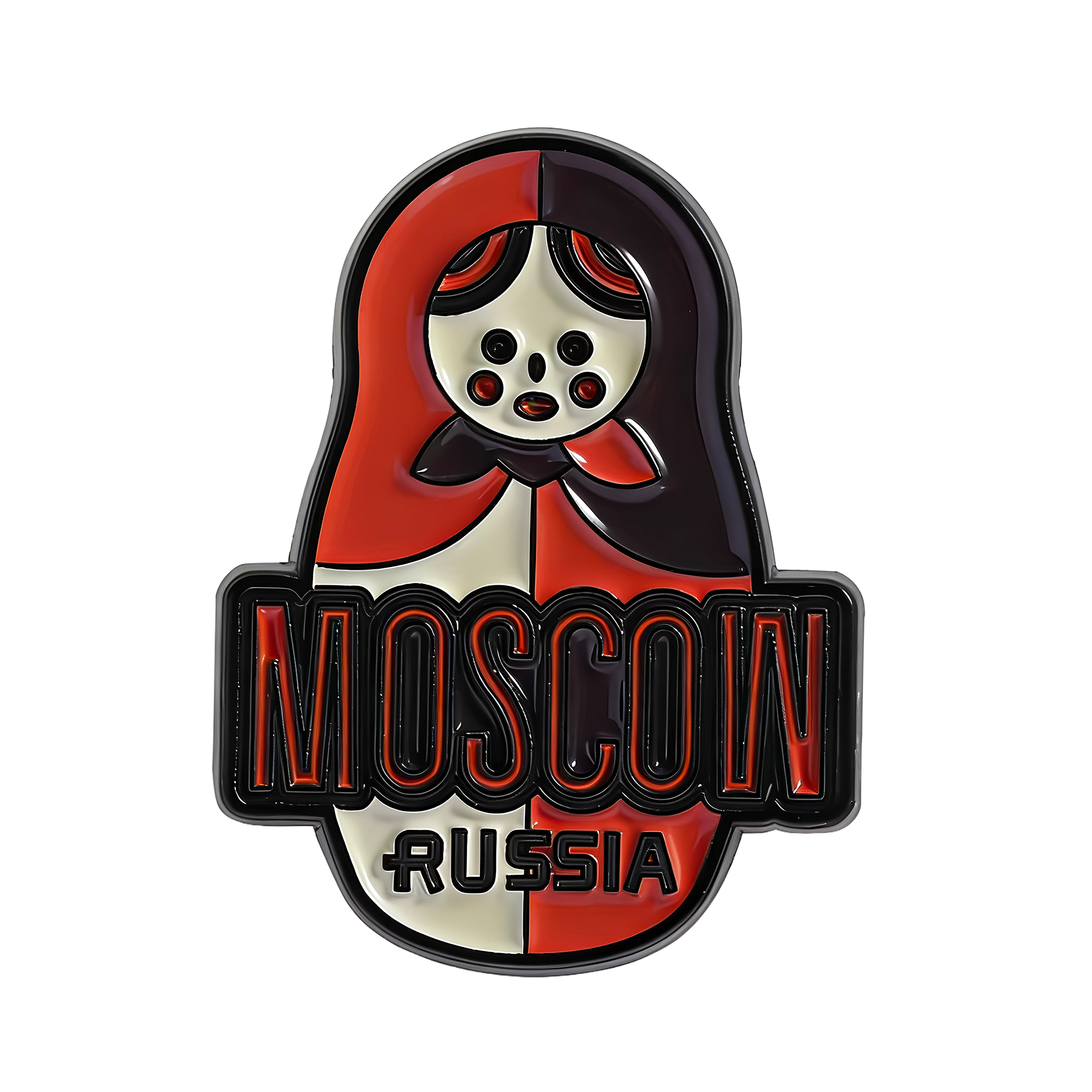 Russian Moscow Nesting Doll Pin Badge Main image