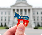 Democrat Donkey Pin Badge