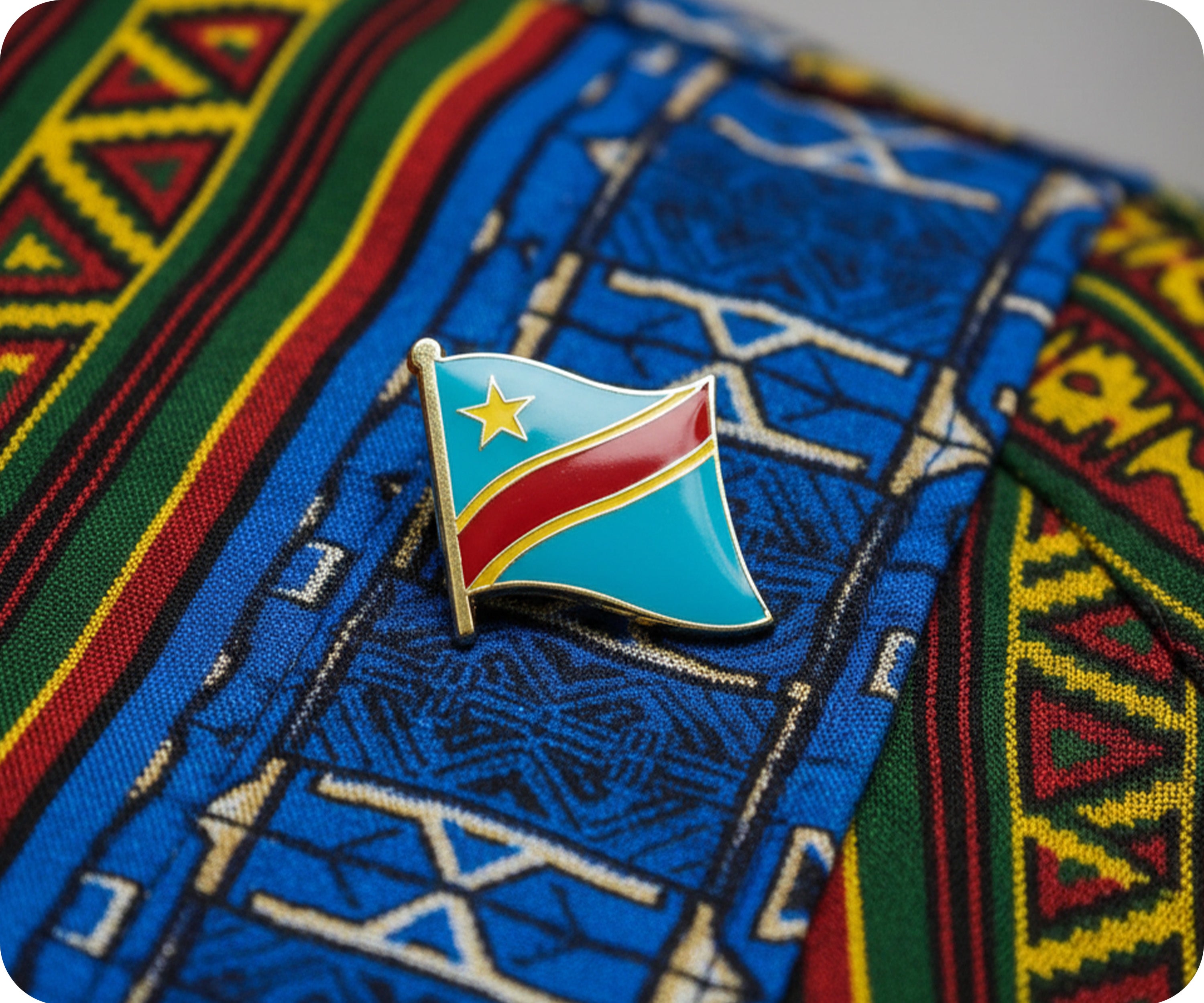 Democratic Republic of the Congo Flag Pin Badge Secondary image