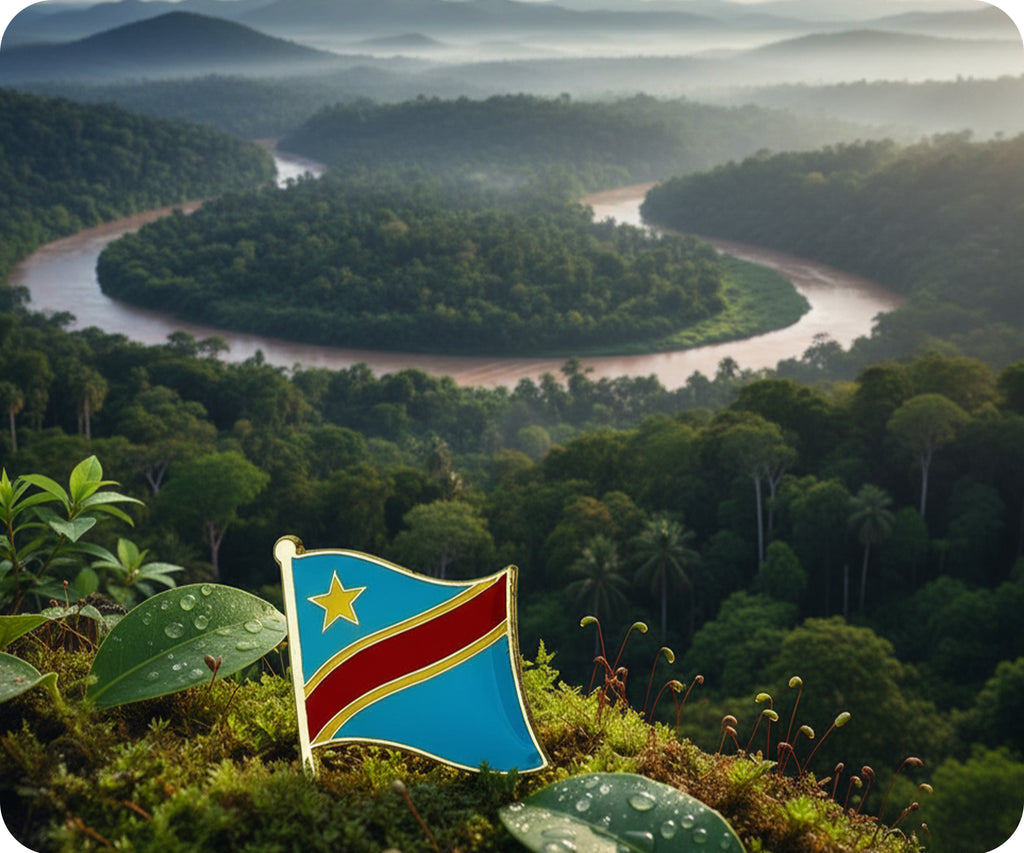 Democratic Republic of the Congo Flag Pin Badge