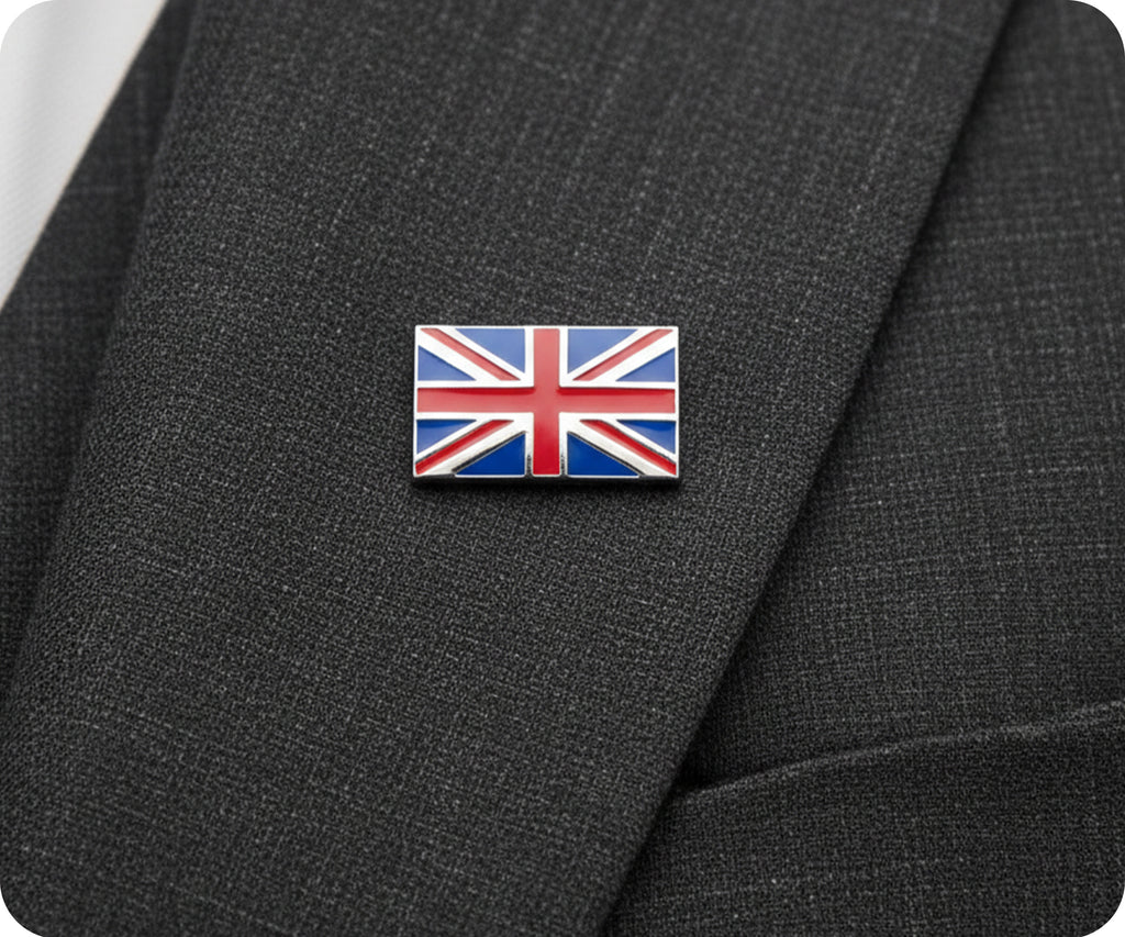 United Kingdom Union Jack Rectangle Pin Badge