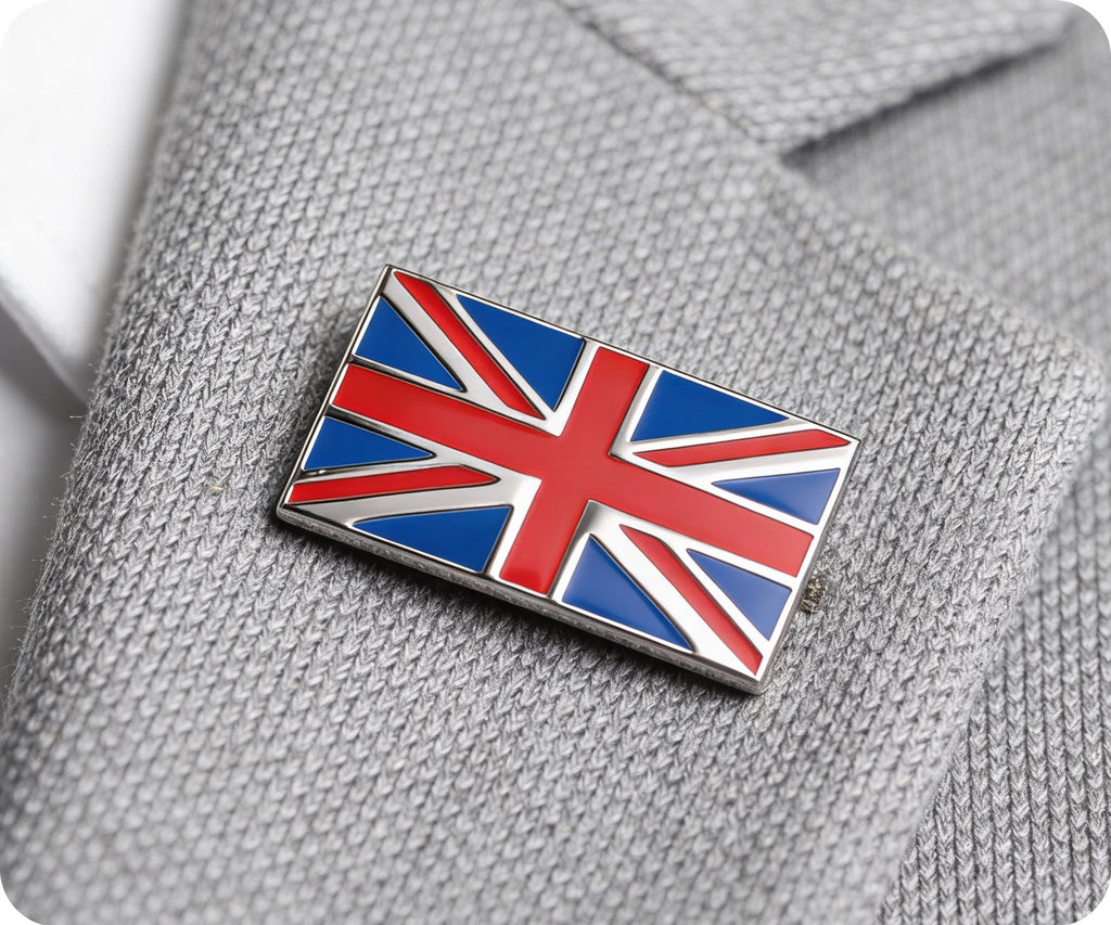 United Kingdom Union Jack Rectangle Pin Badge