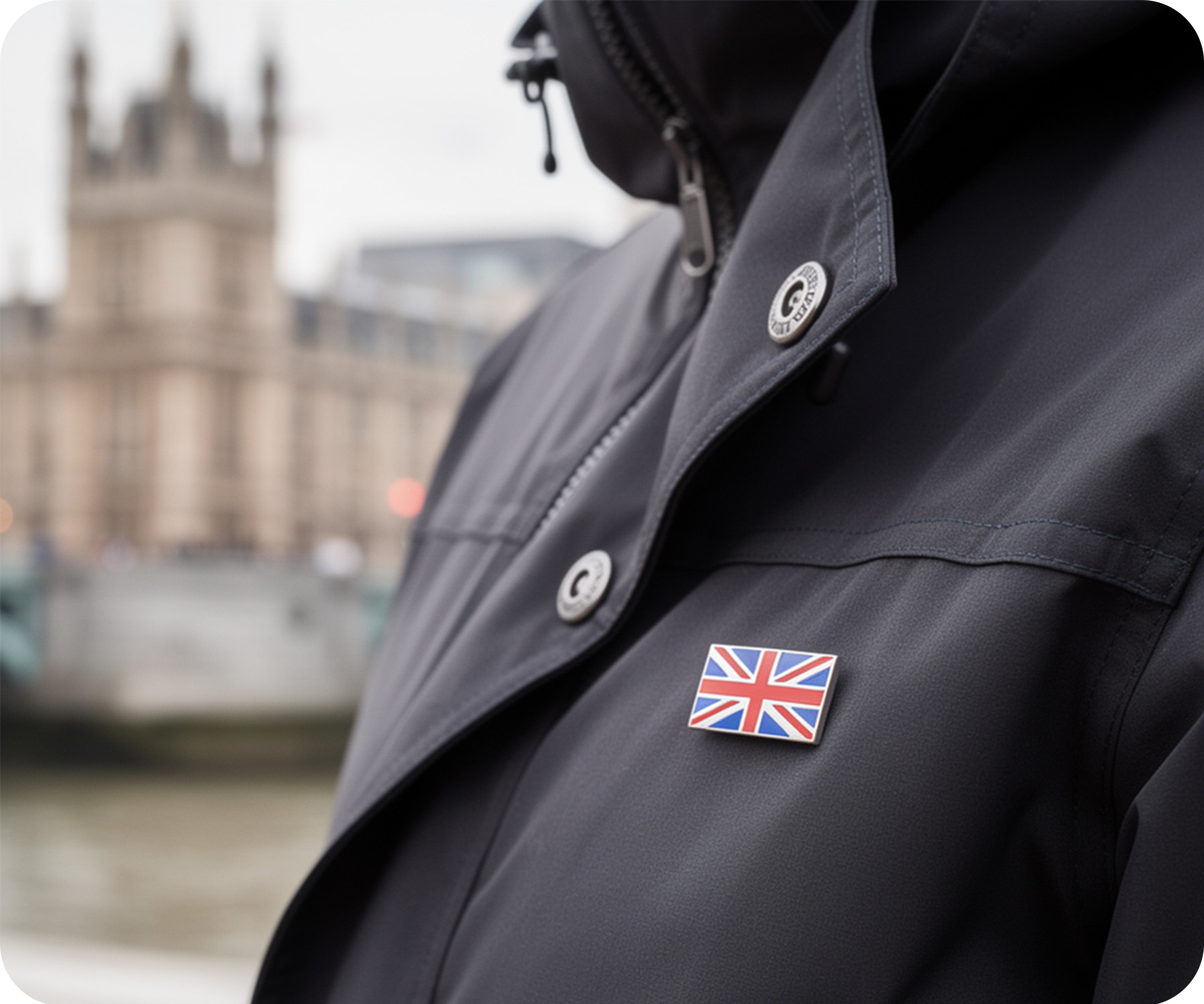 United Kingdom Union Jack Rectangle Pin Badge Secondary image