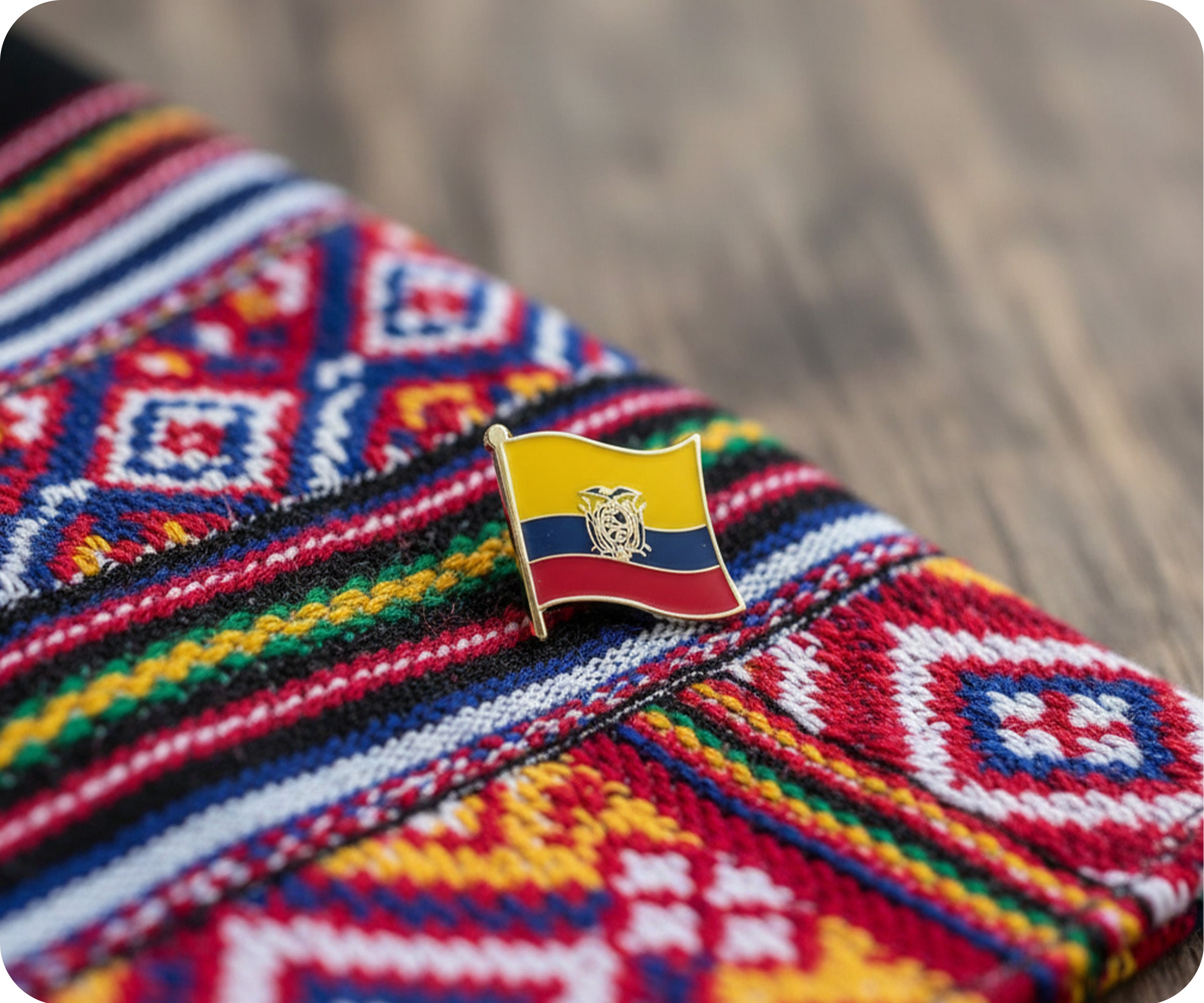 Ecuador Flag Pin Badge Secondary image
