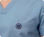 Emergency Medical Technician EMT Blue Round Pin Badge