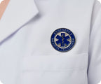 Emergency Medical Technician EMT Blue Round Pin Badge