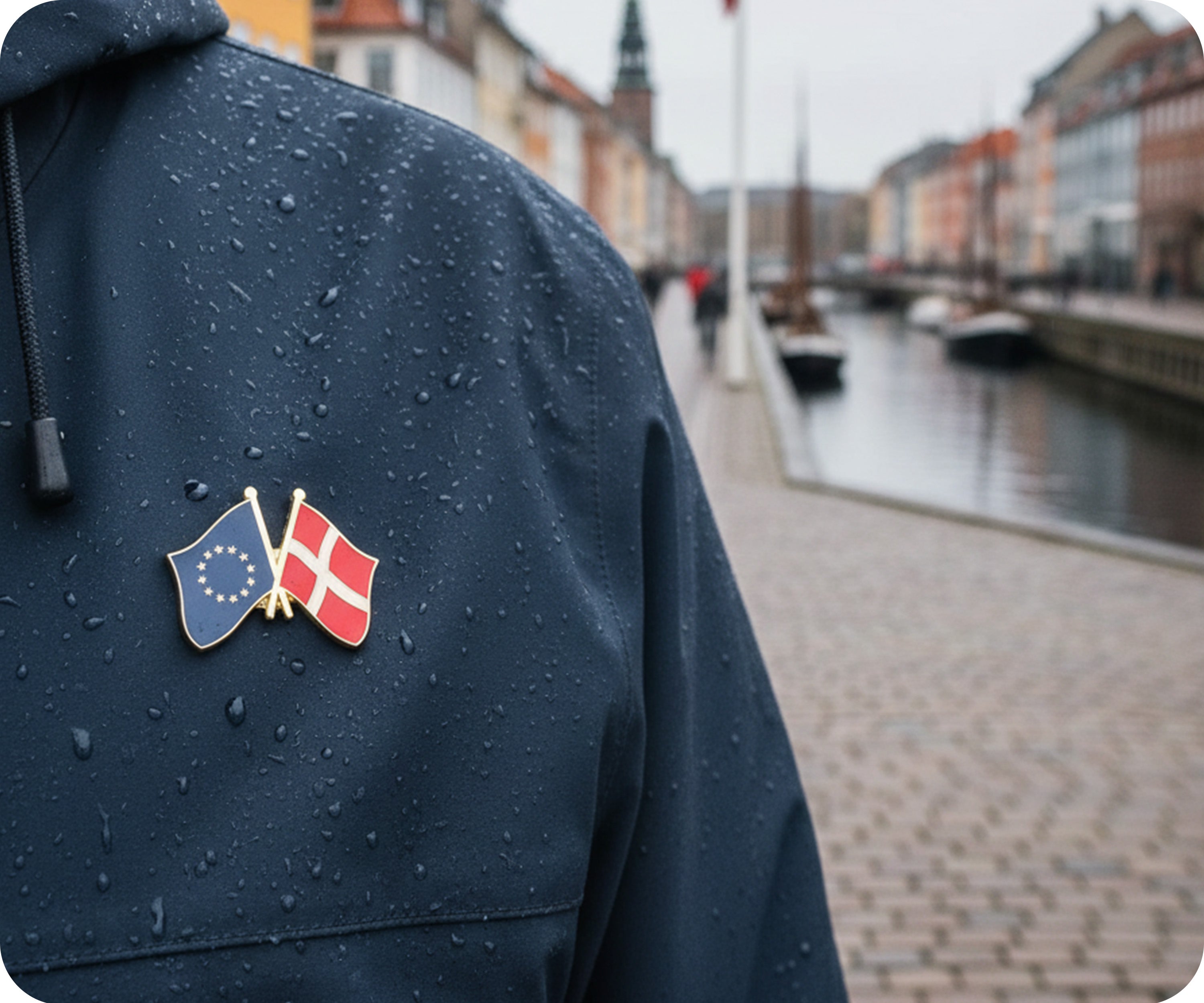European Union (EU) & Denmark Friendship Pin Badge