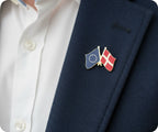 European Union (EU) & Denmark Friendship Pin Badge