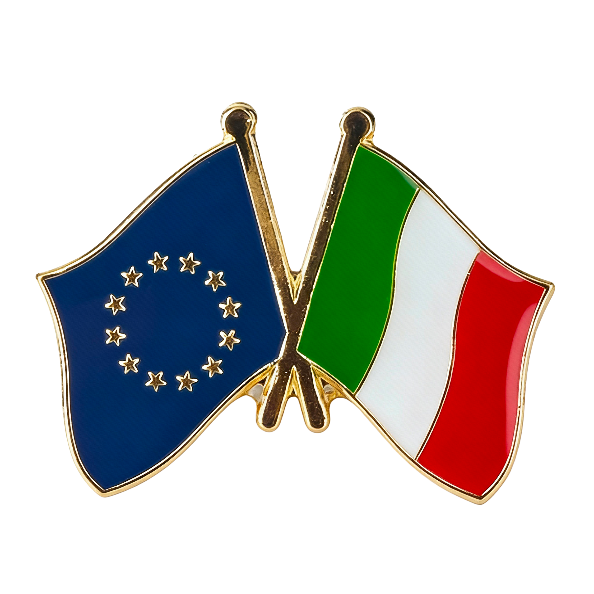 European Union & Italy Friendship Pin Badge Main image