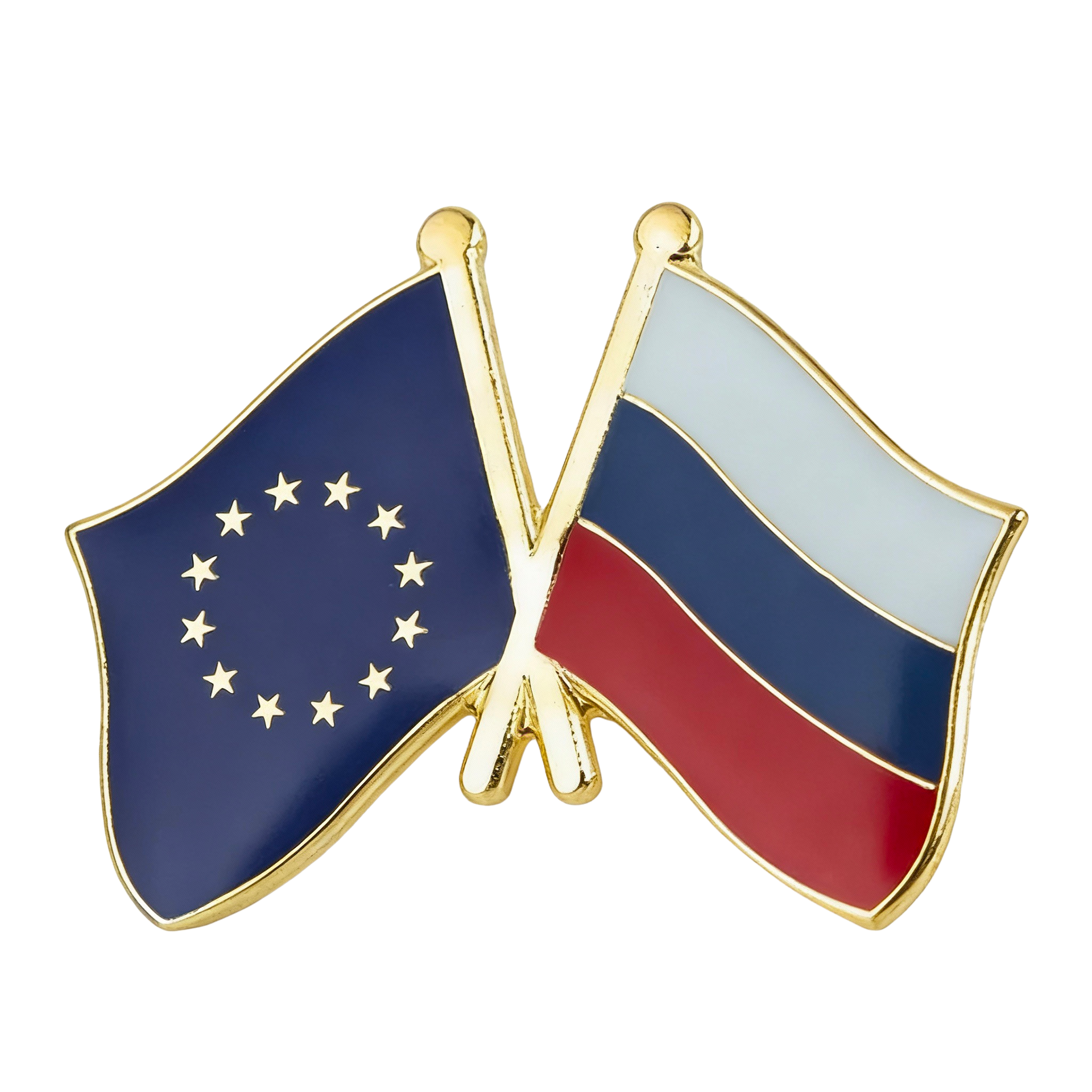 European Union & Russia Friendship Pin Badge Main image