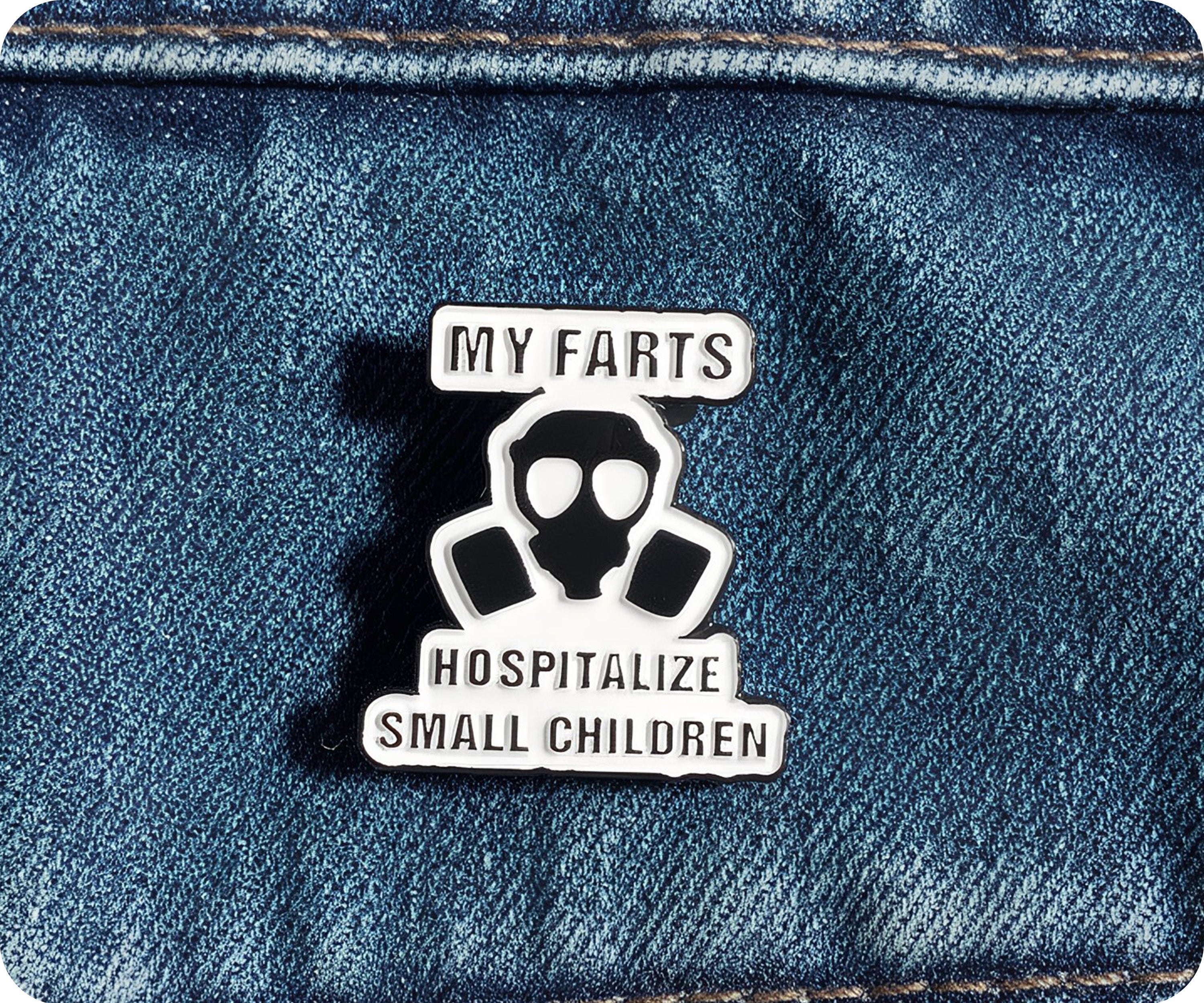 My Farts Hospitalise Small Children Pin Badge Secondary image