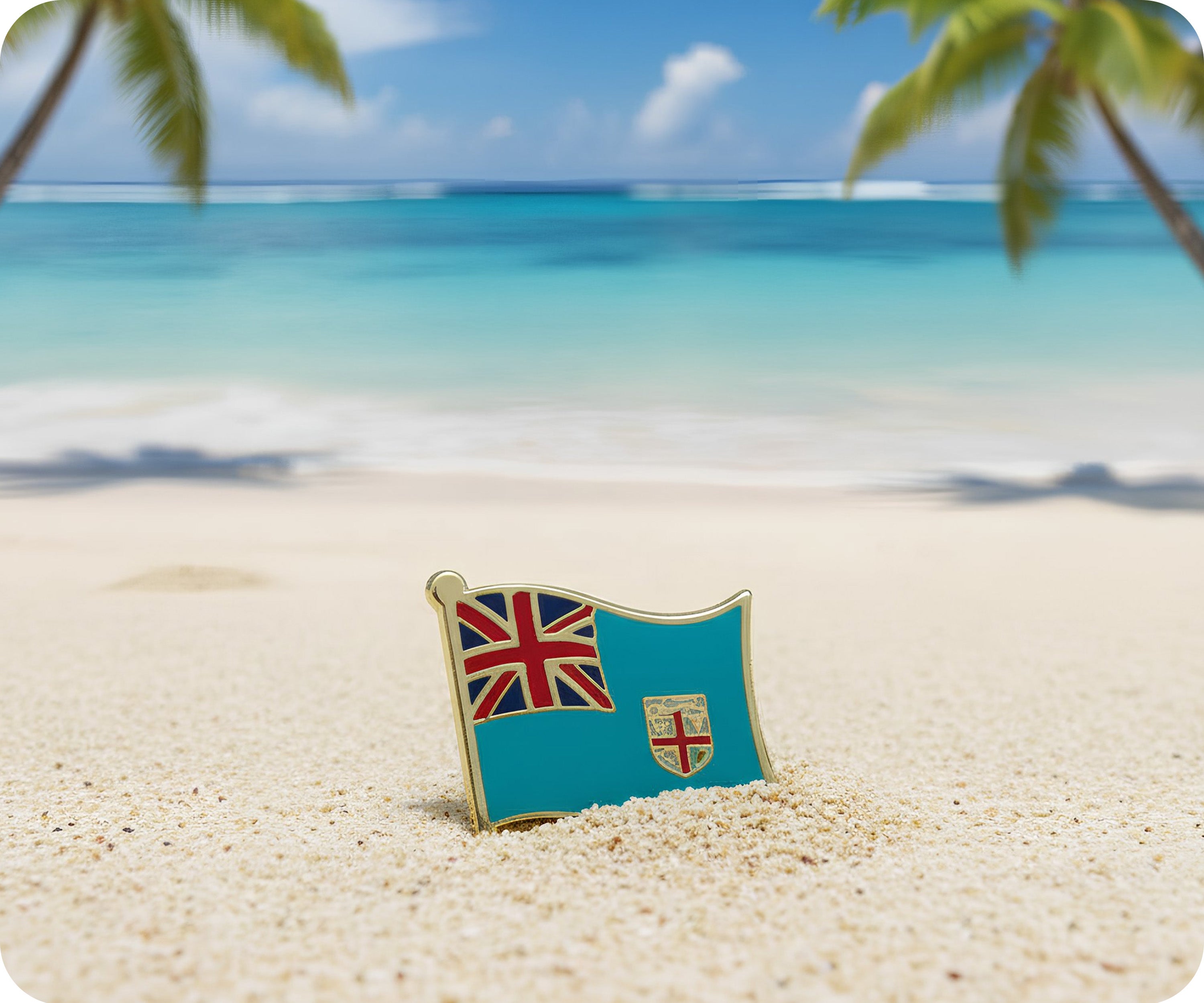 Fiji Islands Flag Pin Badge Secondary image