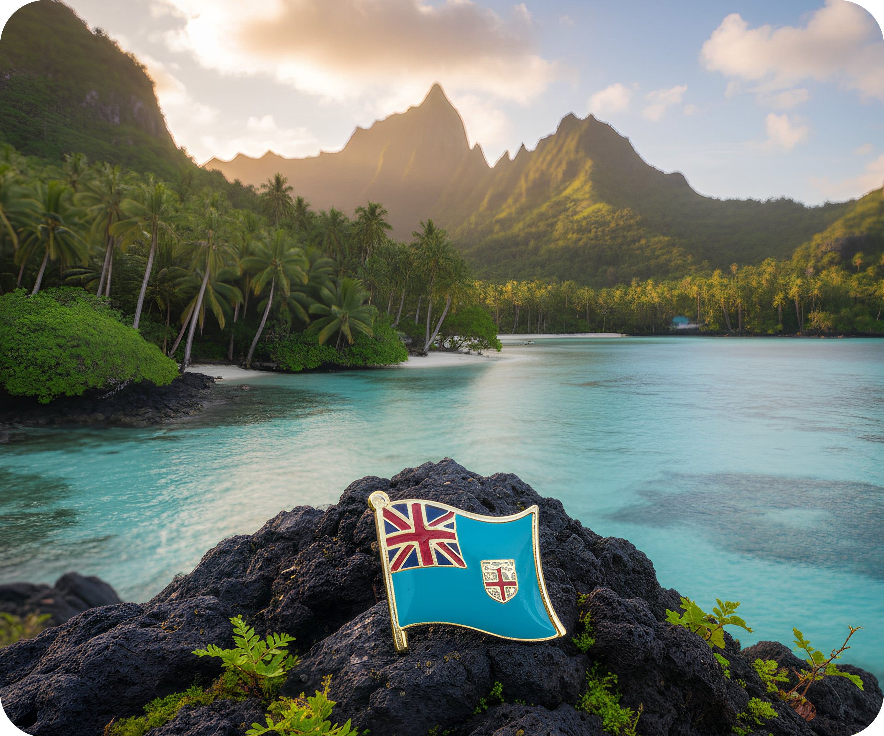 Fiji Islands Flag Pin Badge