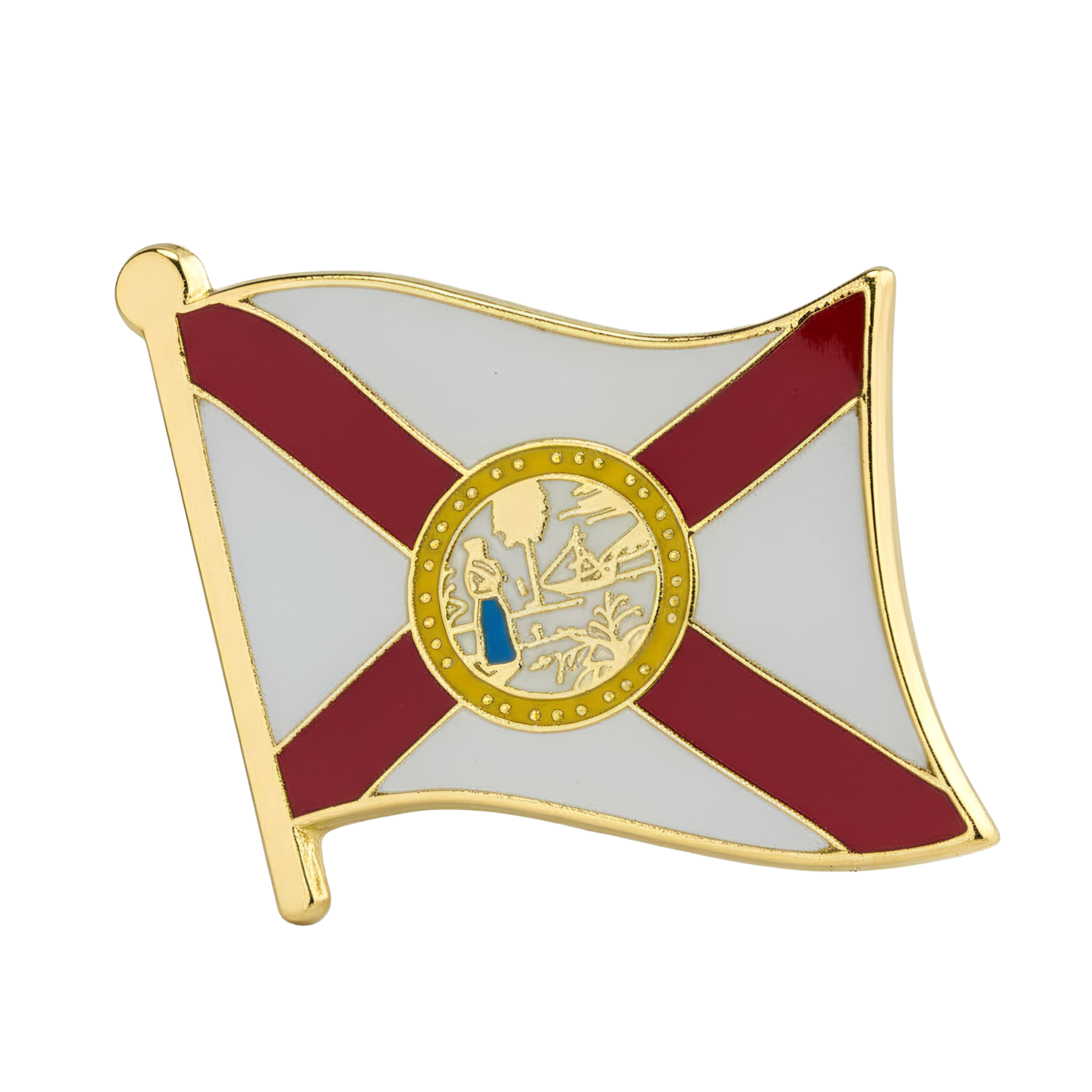 Florida U.S.A. State Flag Pin Badge