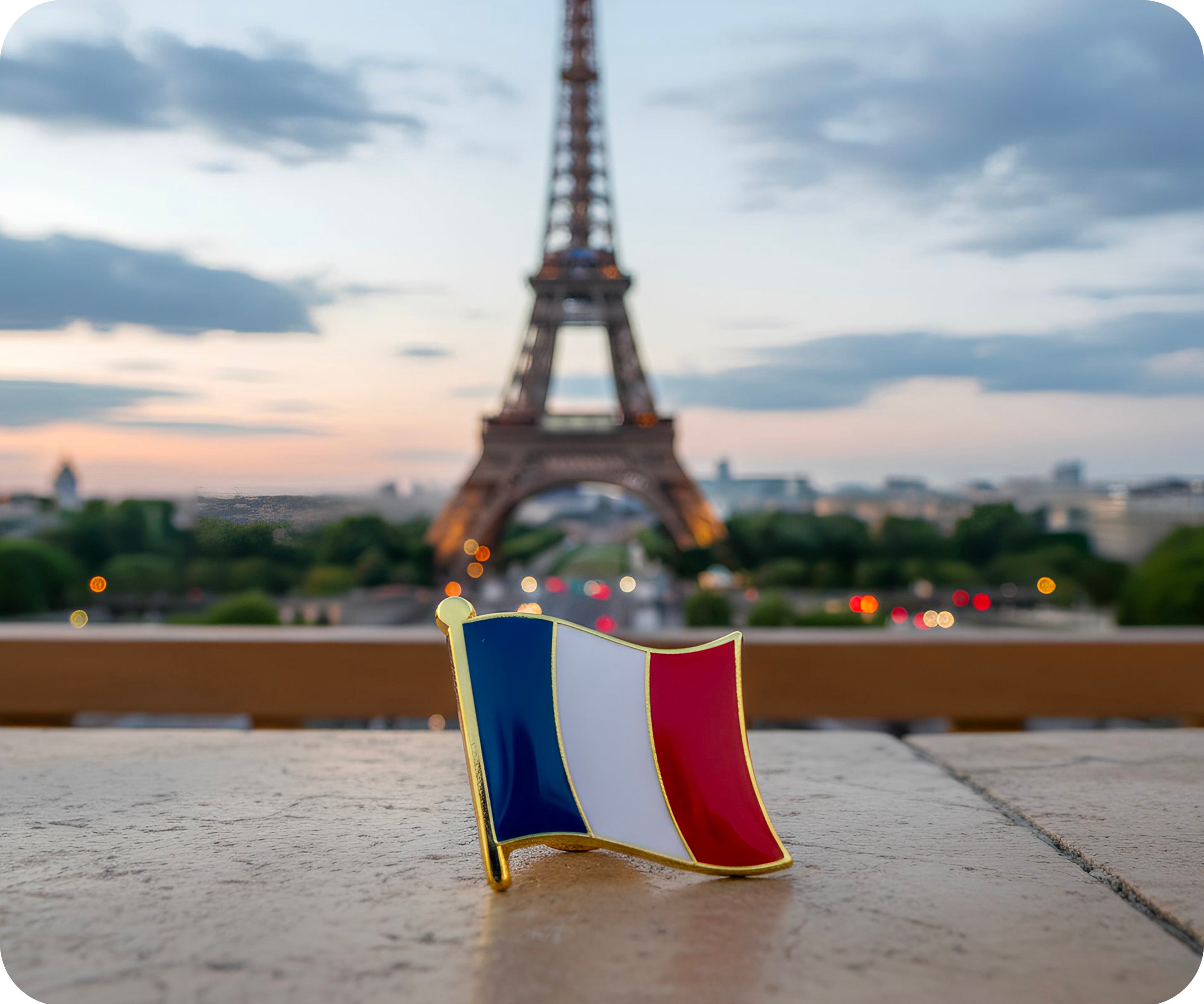 France Flag Pin Badge