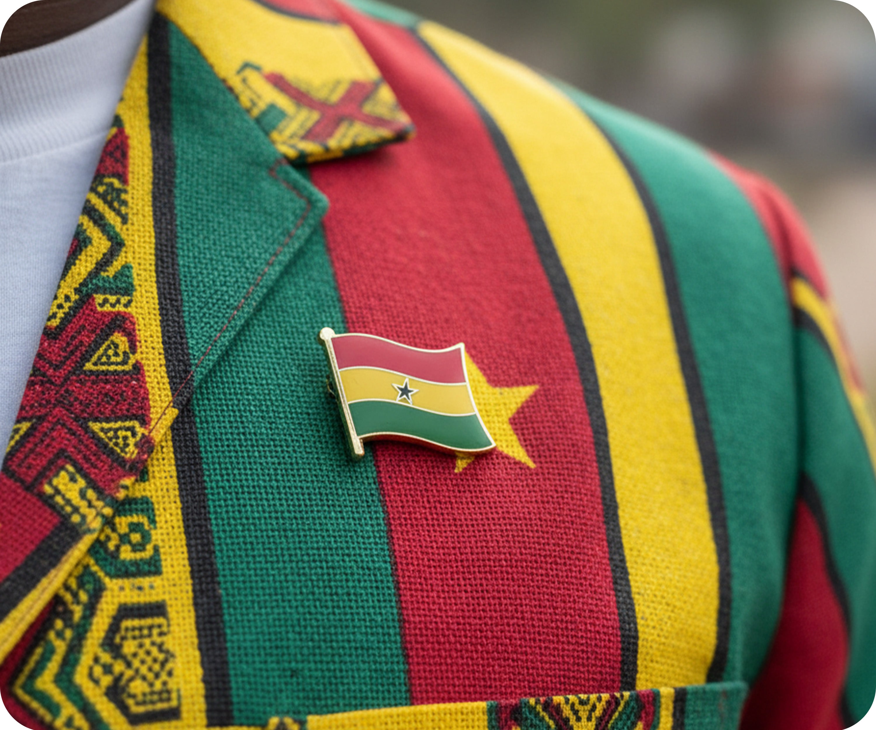Ghana Flag Pin Badge Secondary image