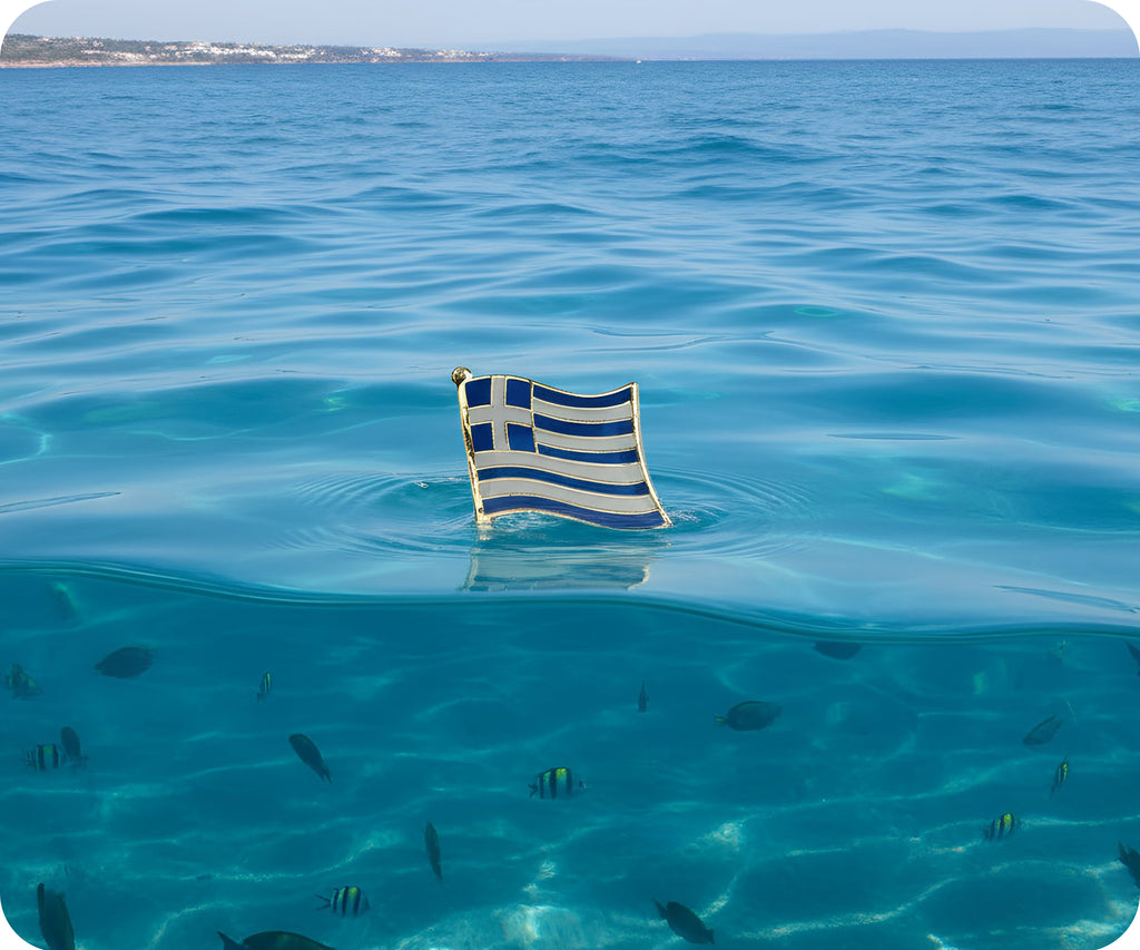 Greece Flag Pin Badge