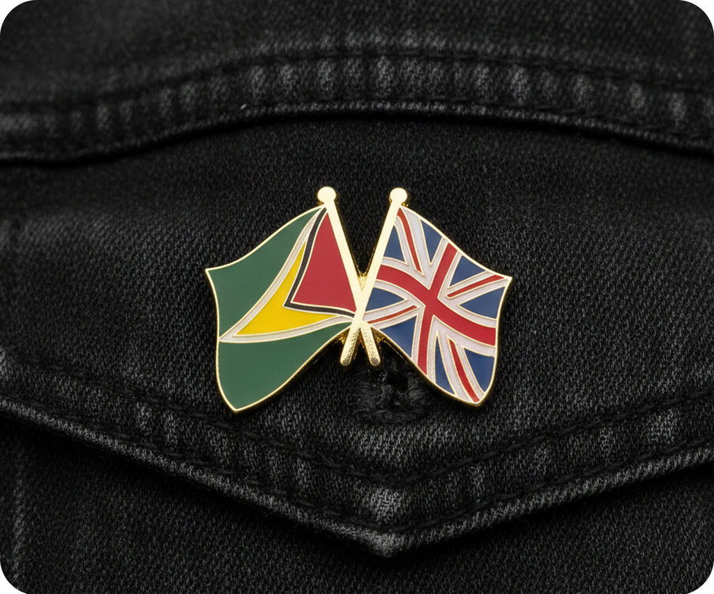 Guyana & United Kingdom Friendship Pin Badge
