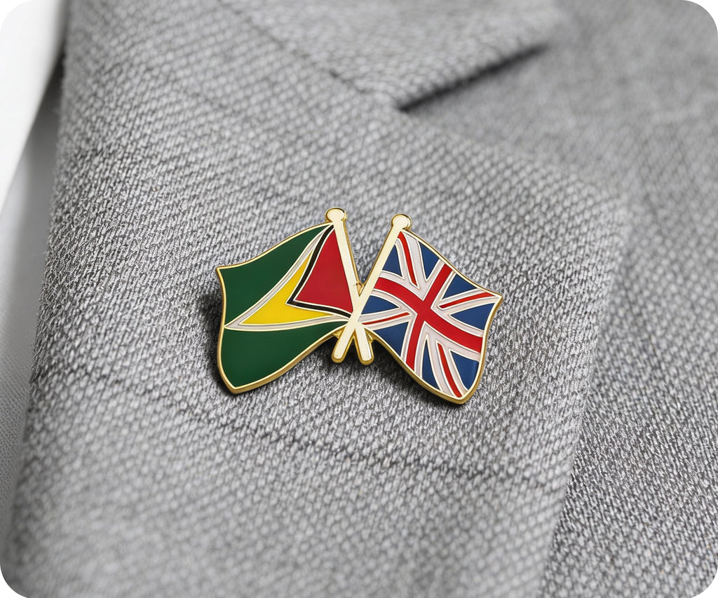 Guyana & United Kingdom Friendship Pin Badge