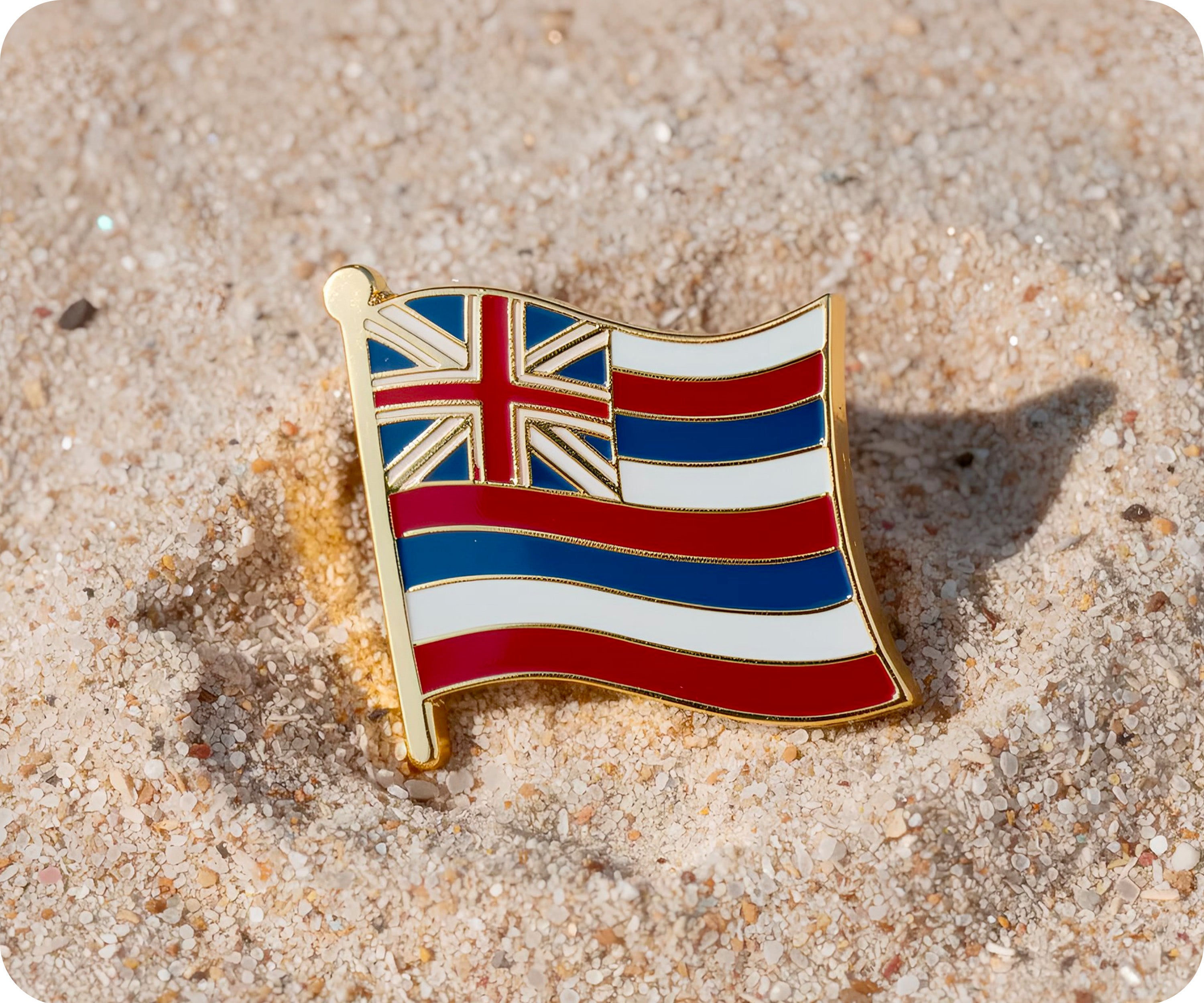 Hawaii Flag Pin Badge Secondary image