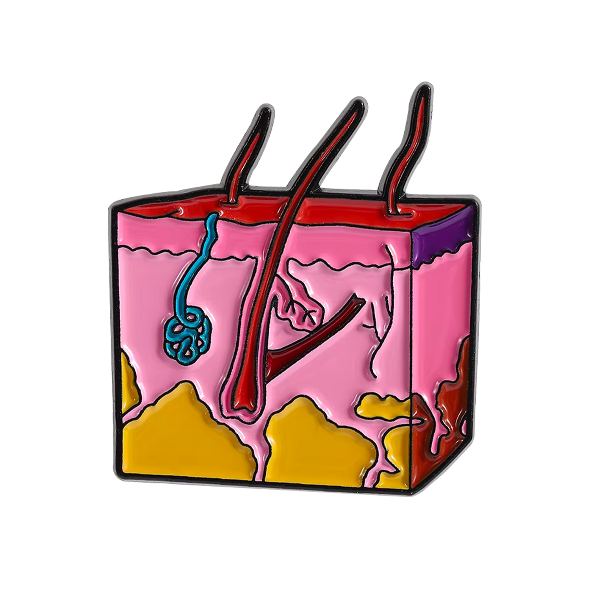 Hair Follicle Dermatology Biology Science Pin Badge Main image