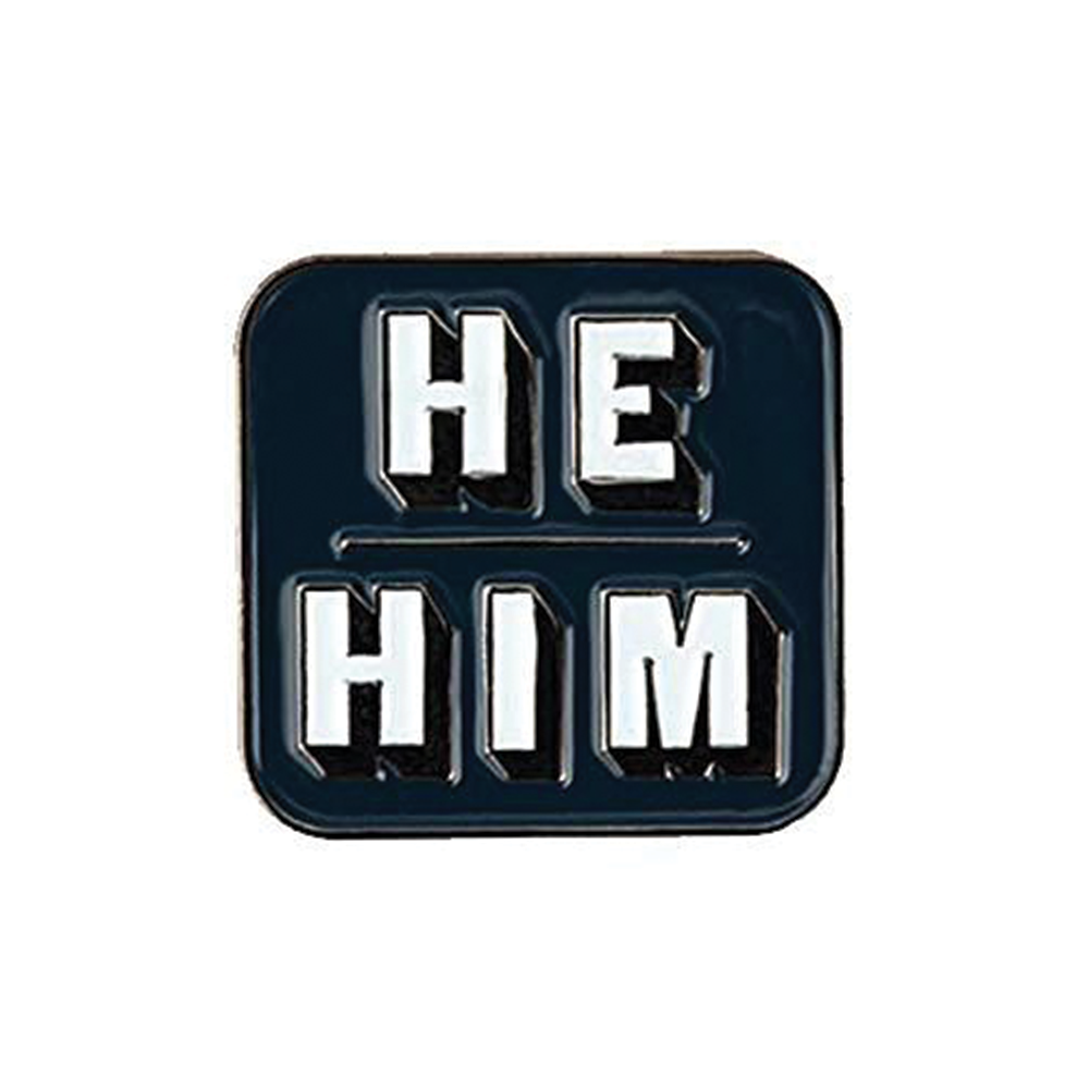 Pronoun He/Him Pin Badge Main image