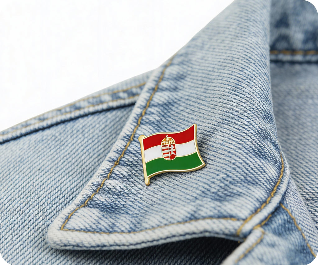 Hungary Coat Of Arms Flag Pin Badge