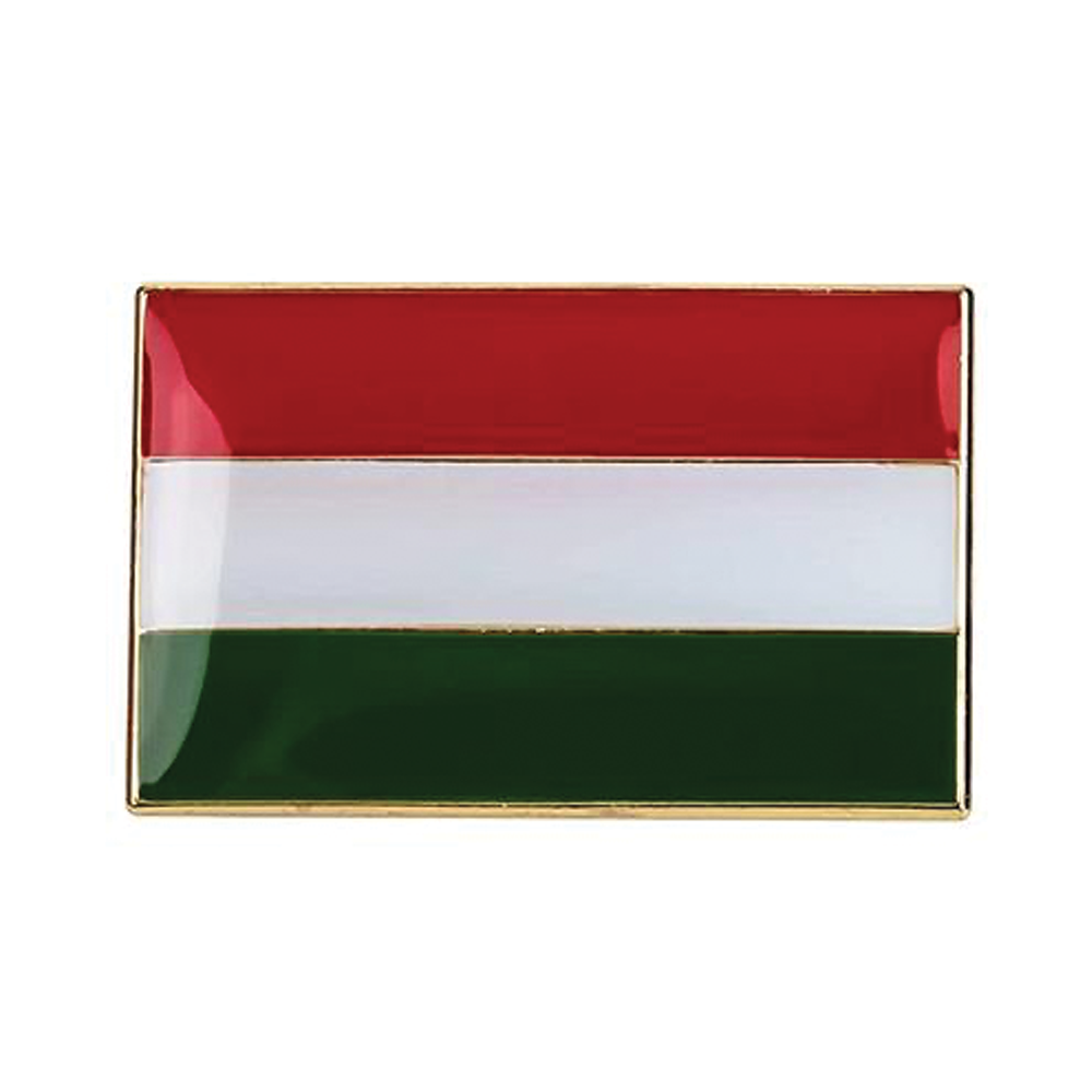 Hungary Rectangle Flag Pin Badge Main image
