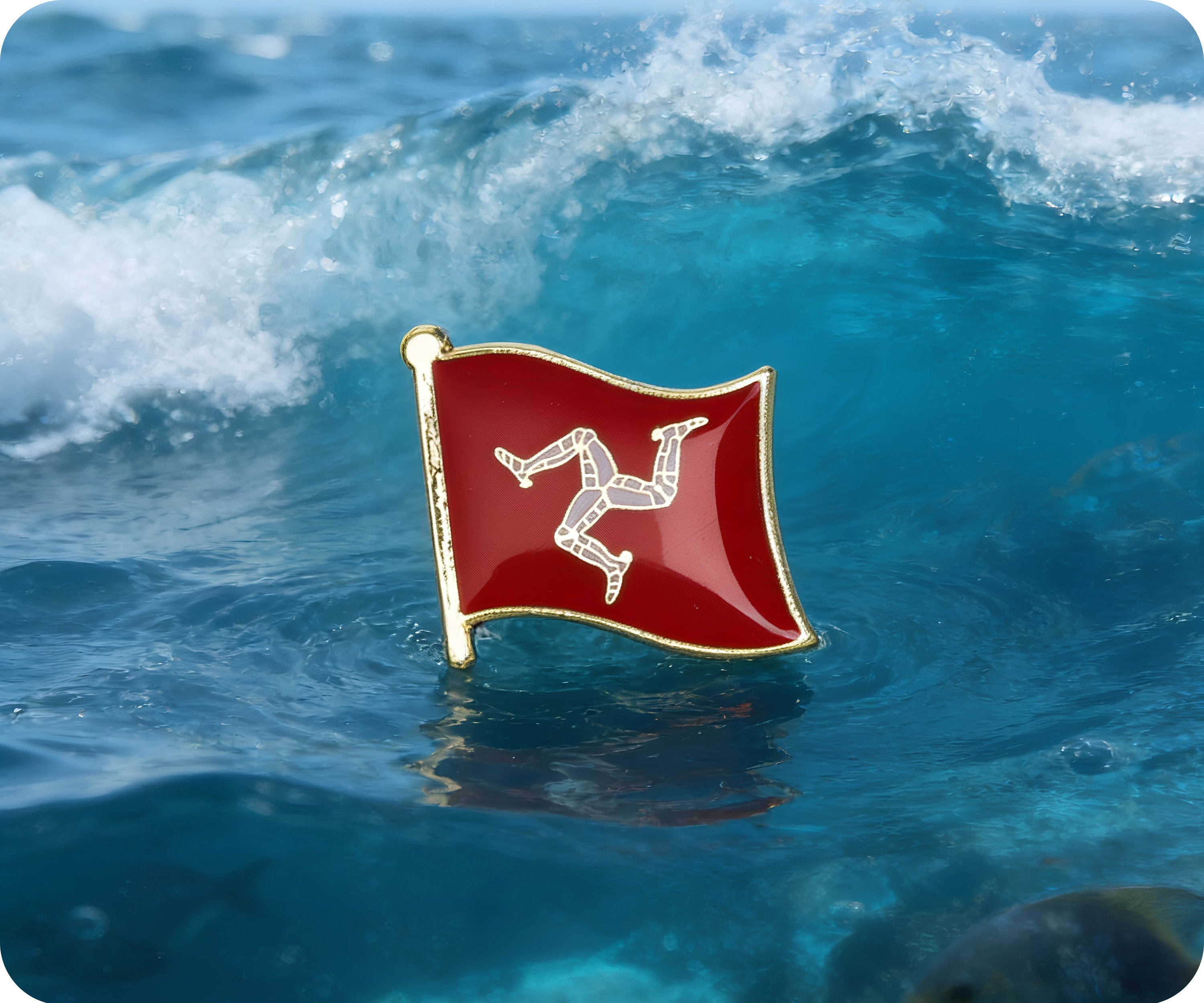 Isle of Man Flag Pin Badge Secondary image