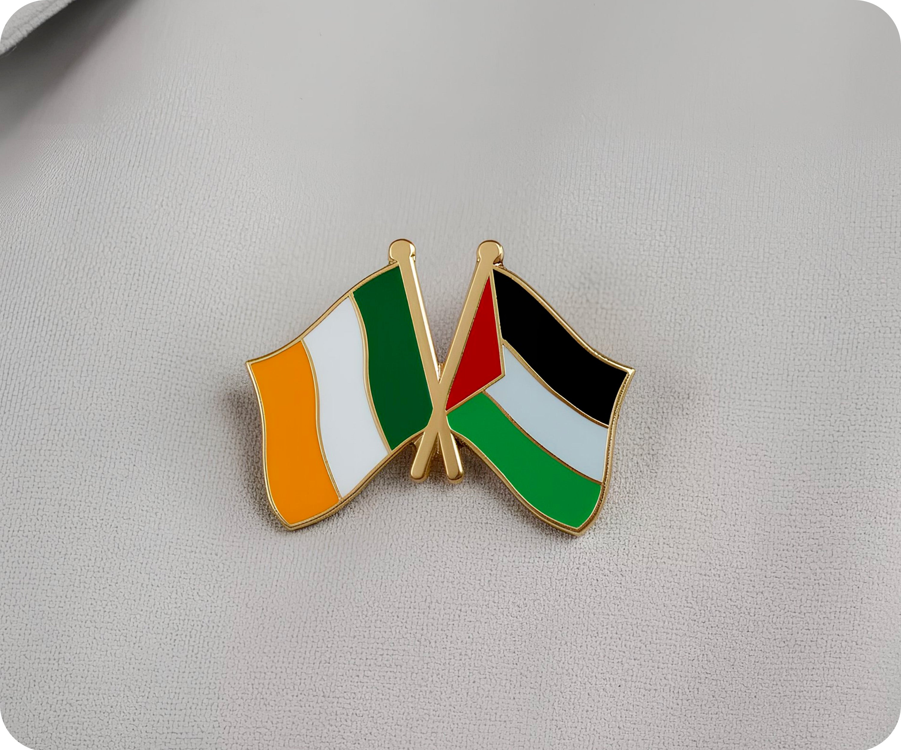 Ireland & Palestine Friendship Pin Badge