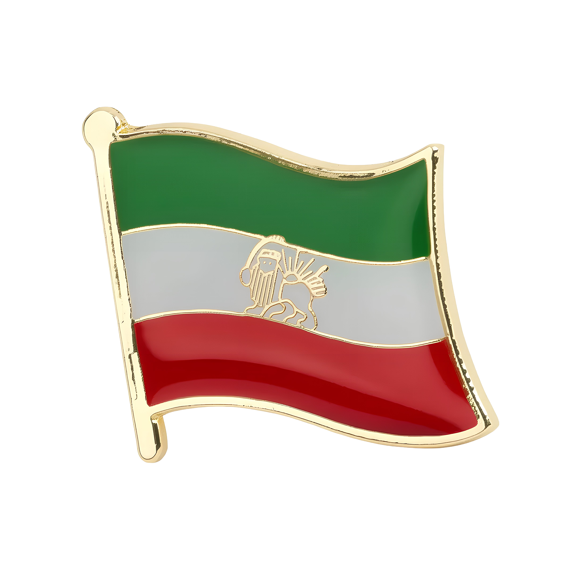 Iran Sun & Lion Flag Pin Badge