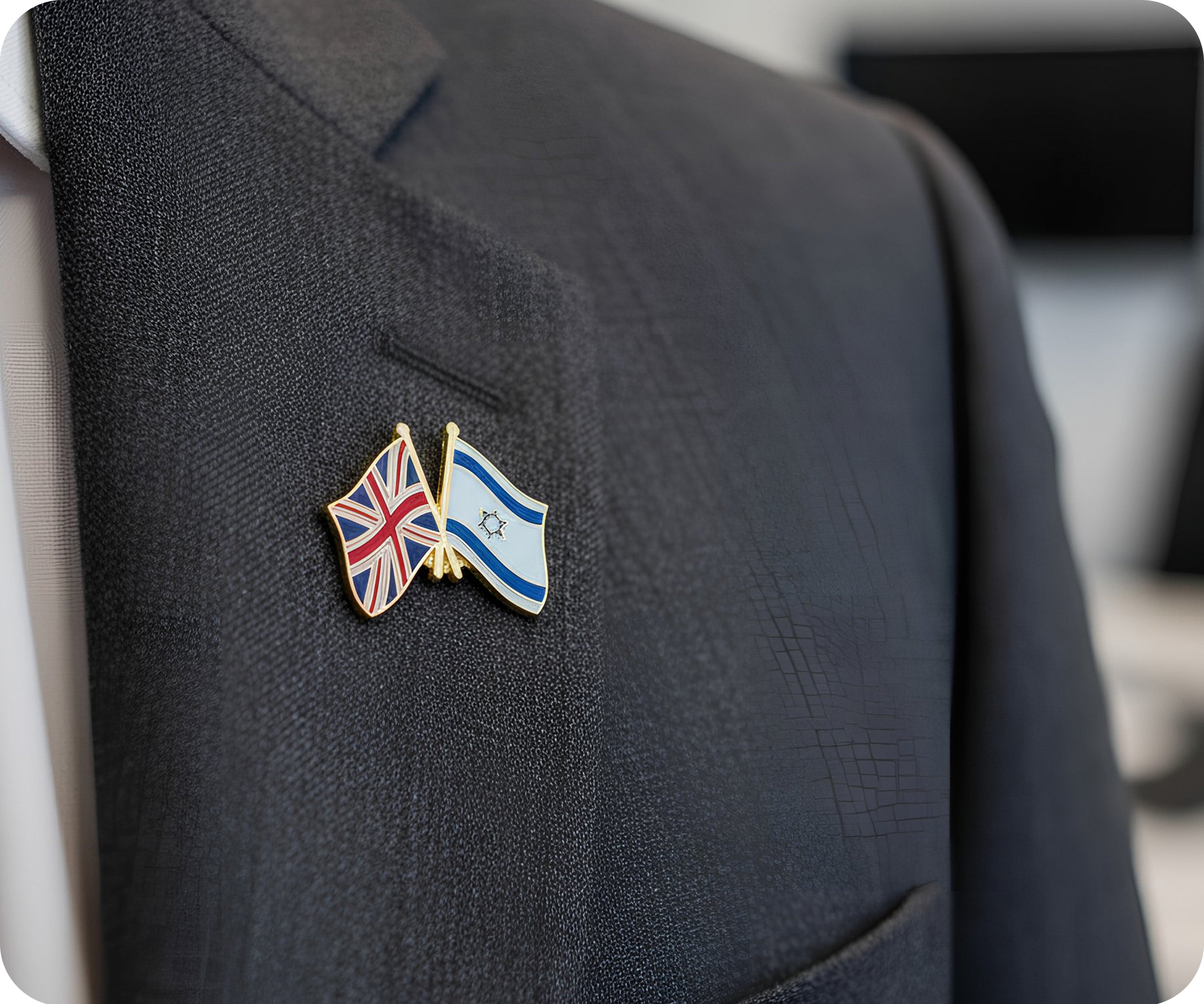 United Kingdom & Israel Friendship Pin Badge