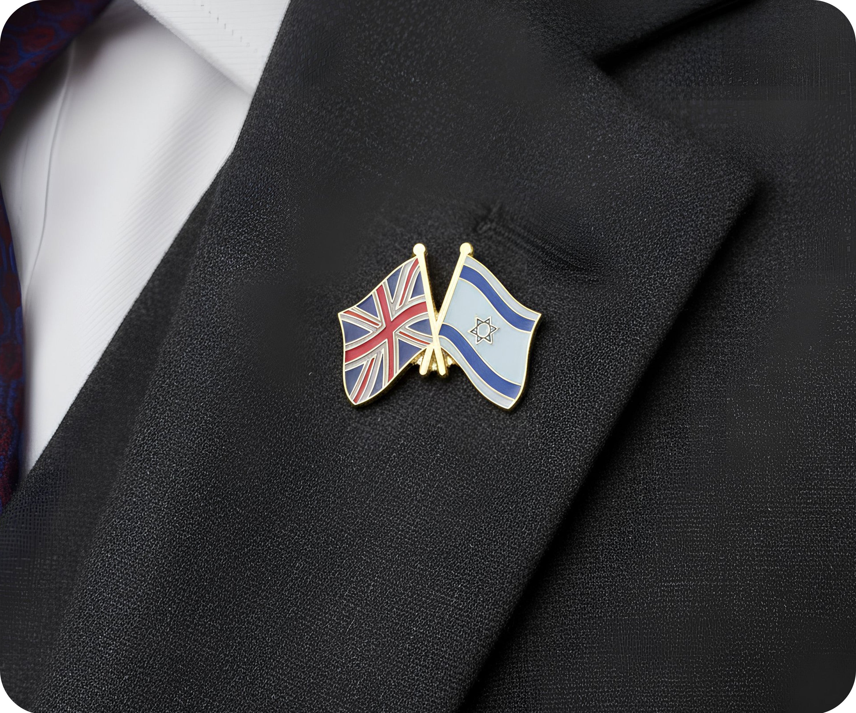 United Kingdom & Israel Friendship Pin Badge