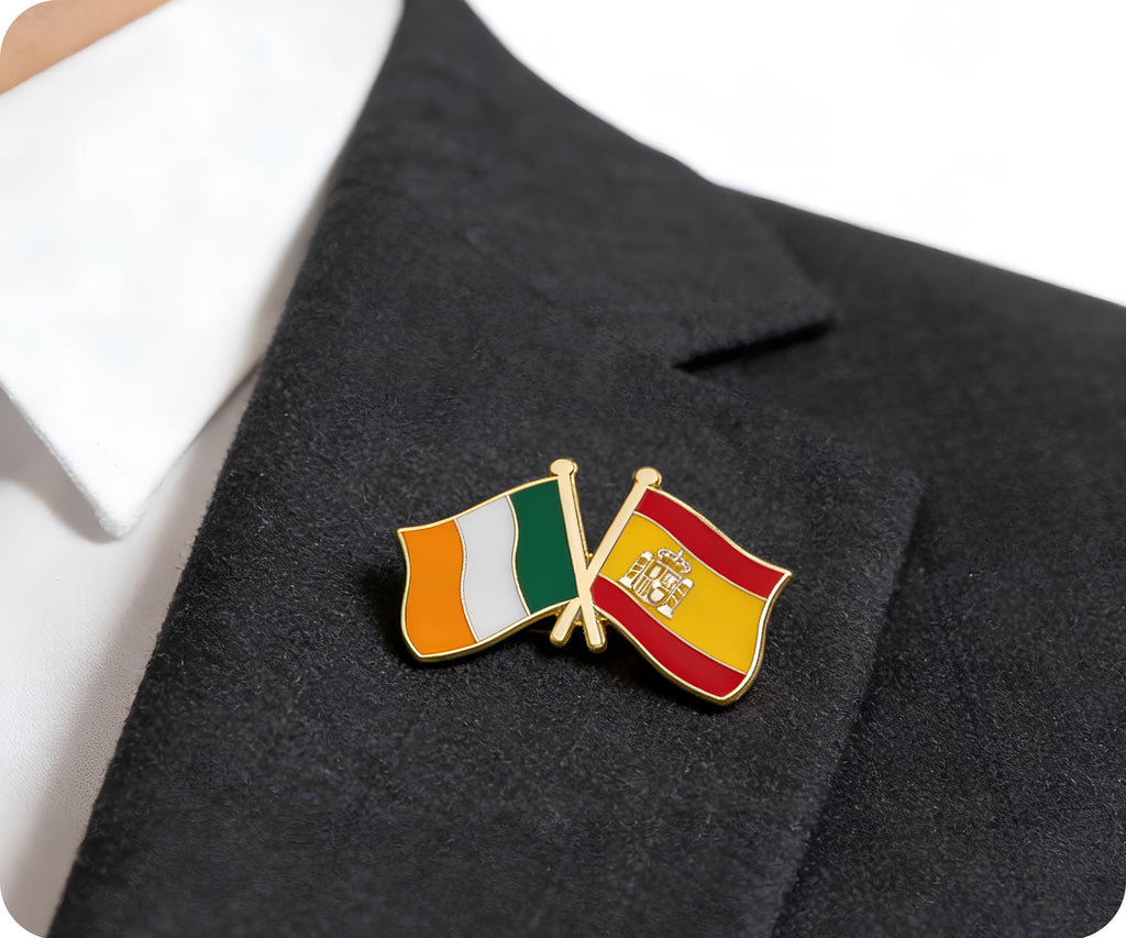 Ireland & Spain Friendship Pin Badge
