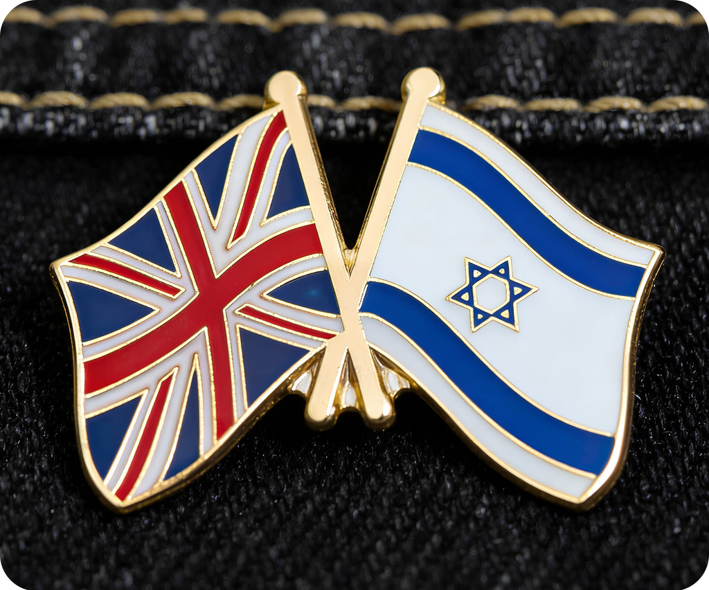 United Kingdom & Israel Friendship Pin Badge