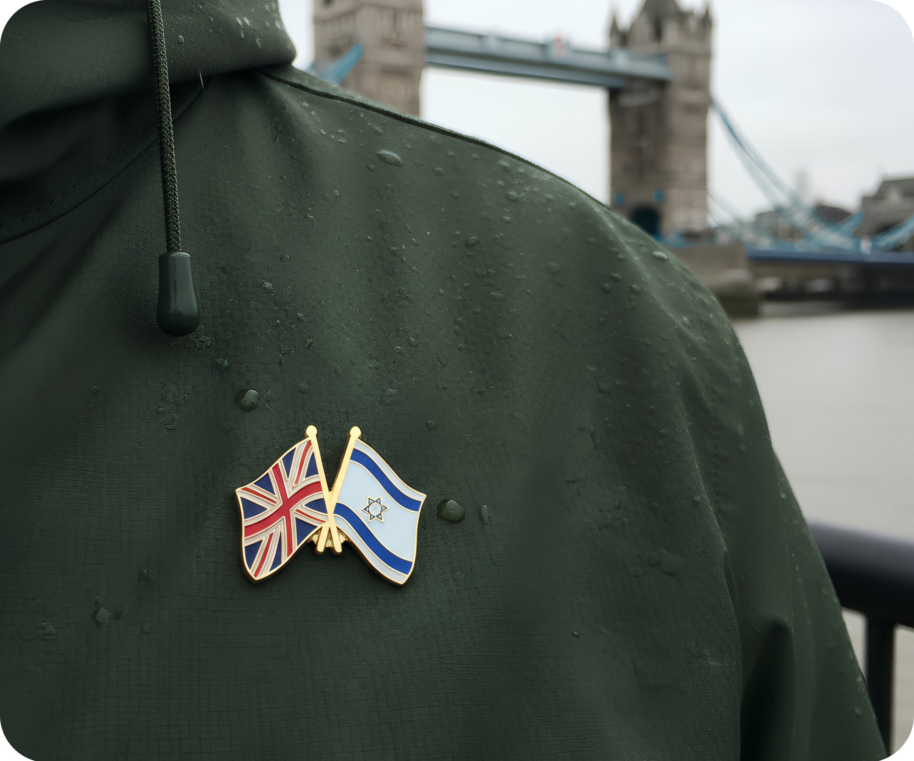 United Kingdom & Israel Friendship Pin Badge