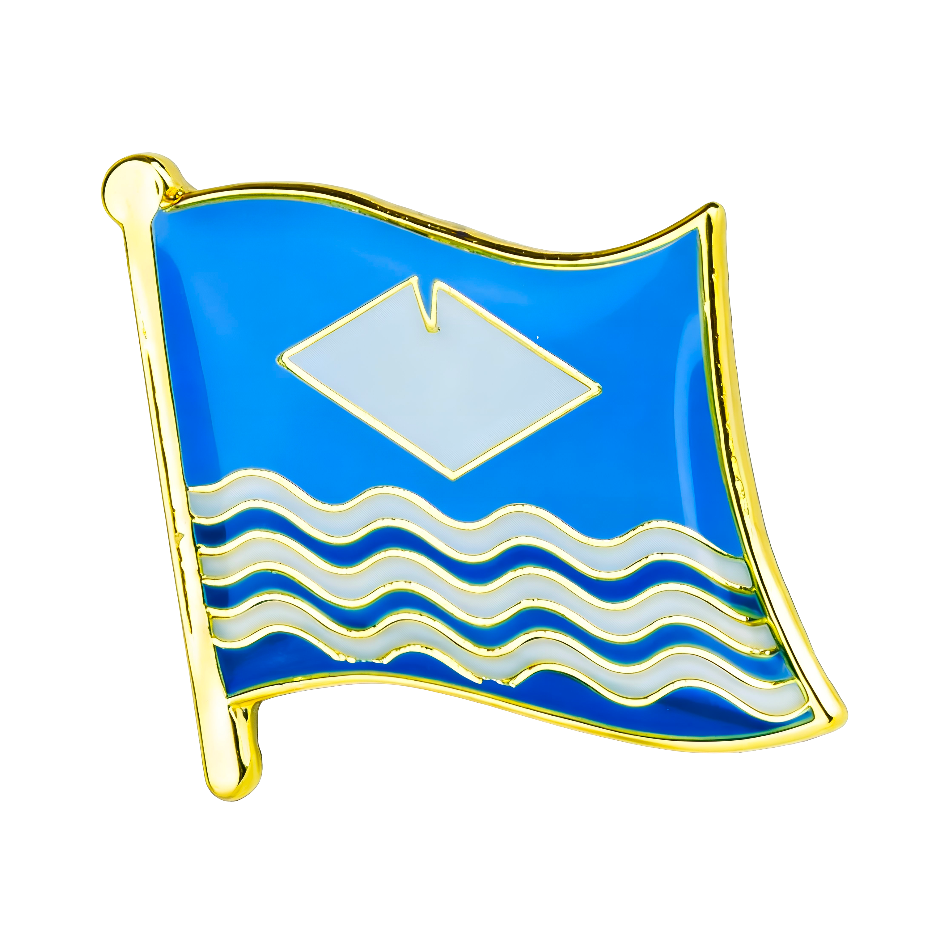 Isle of Wight Regional English County Flag Pin Badge Main image