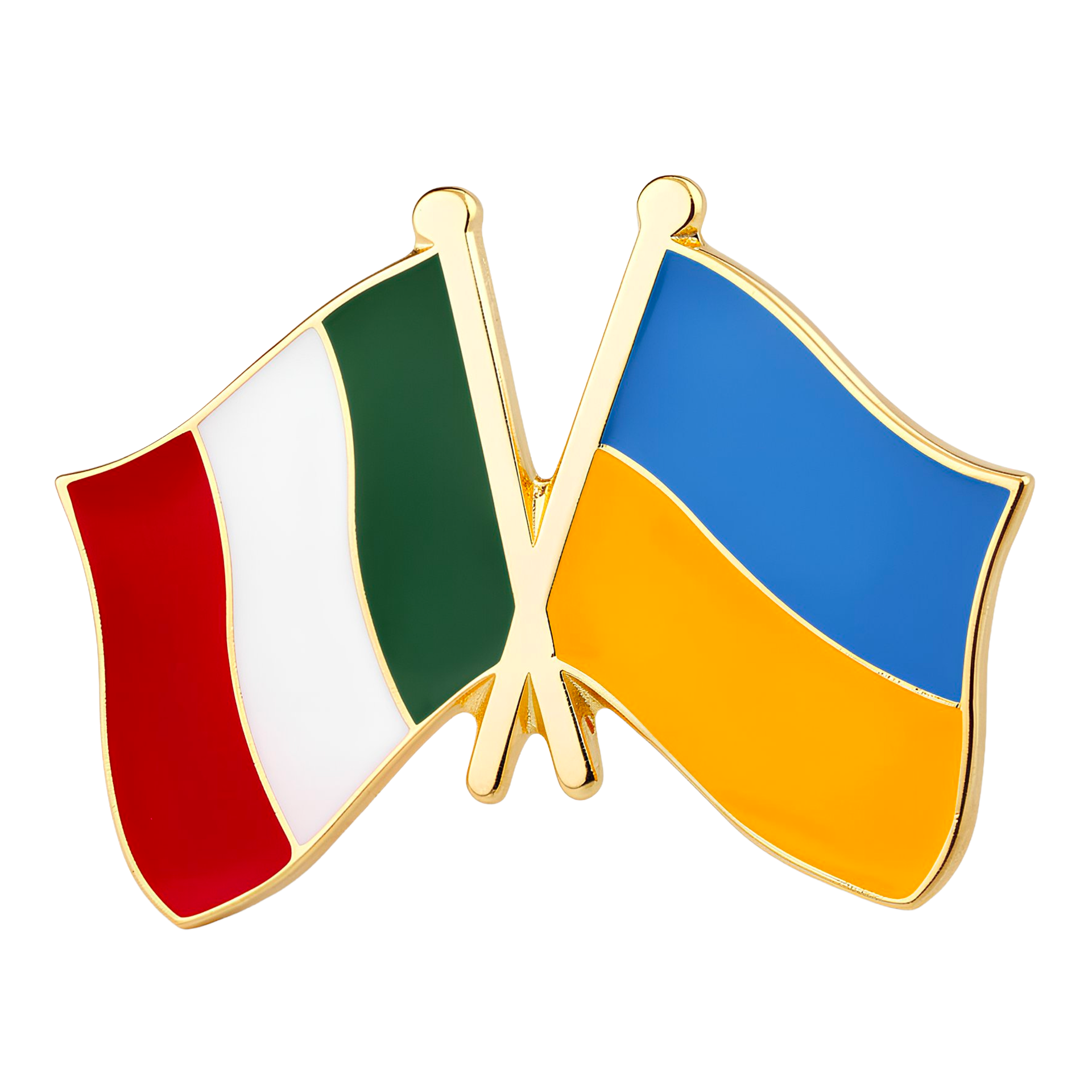 Italy & Ukraine Friendship Pin Badge Main image