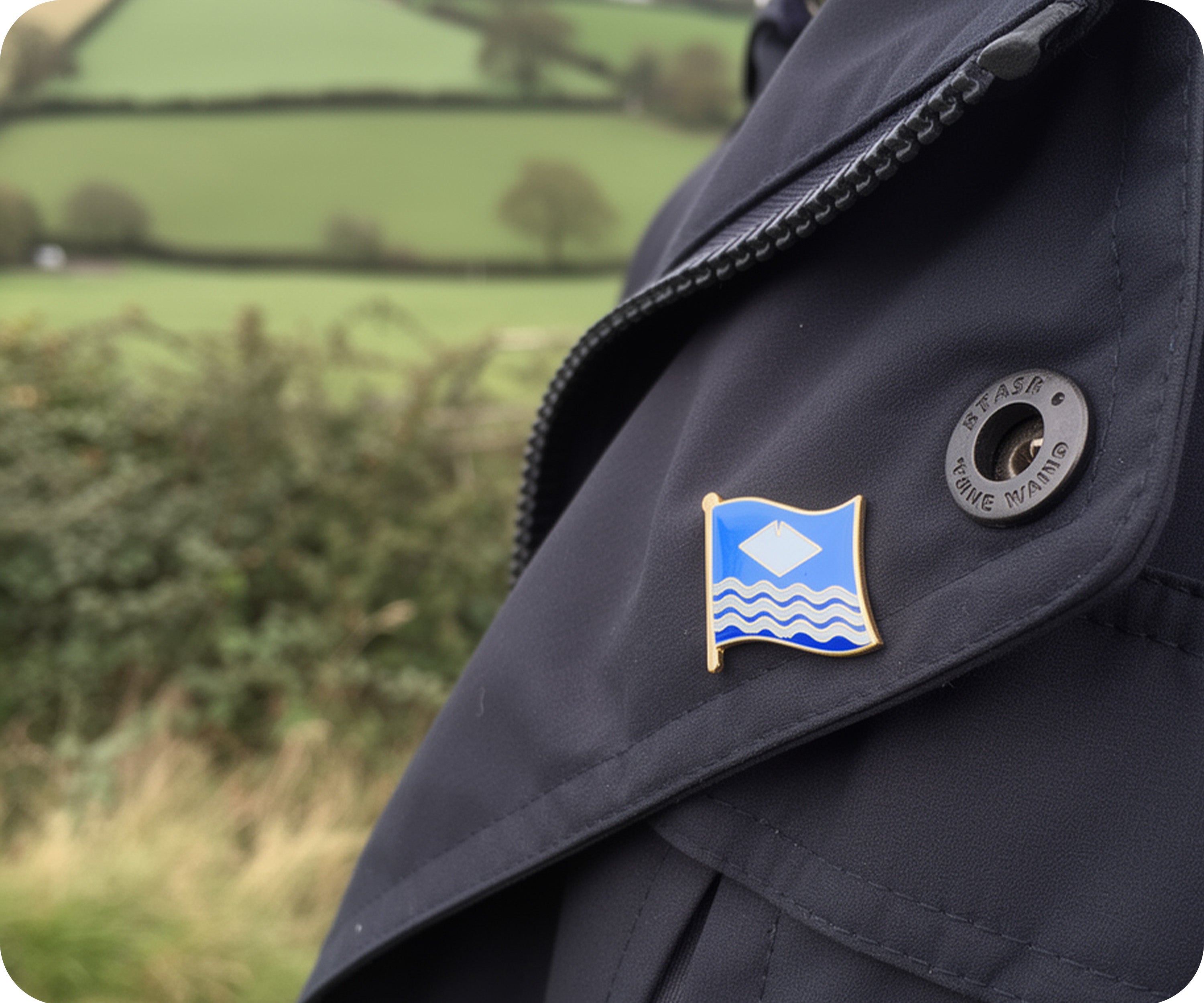 Isle of Wight Regional English County Flag Pin Badge Secondary image